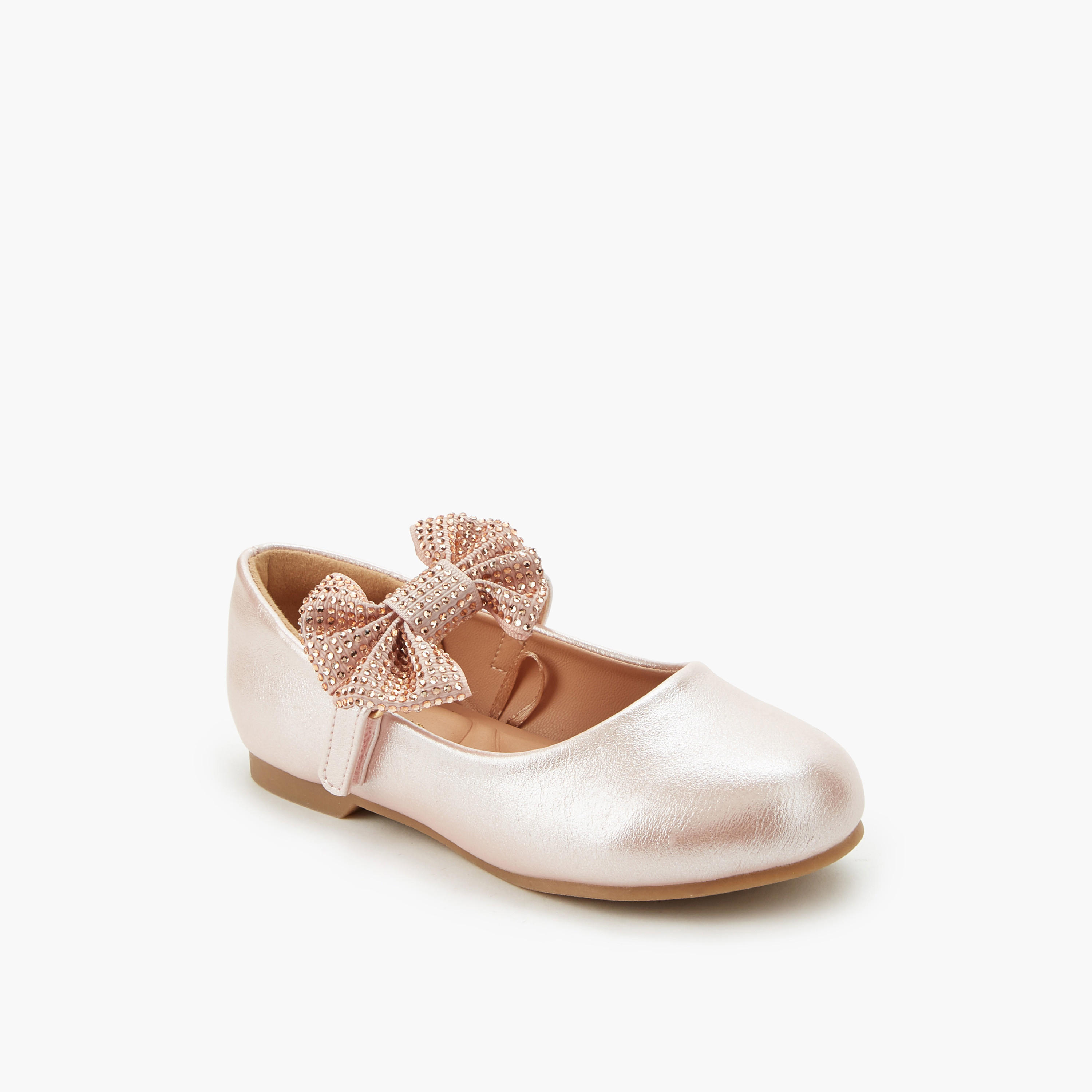 Juniors Girls Hook & Loop Ballerina Shoes-girls-shoes-maryjanes-image-2