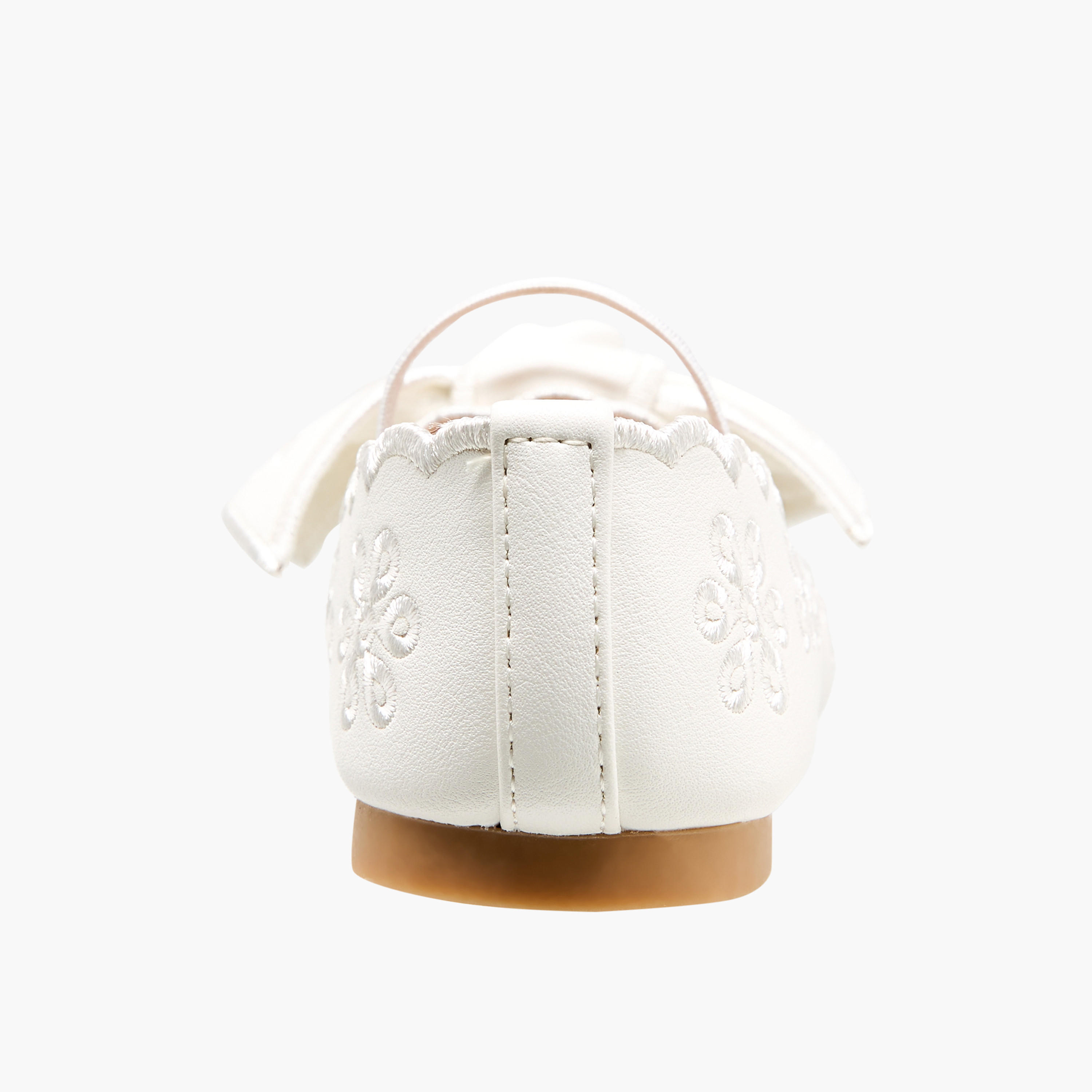 Juniors Girls Embroidered Bow Detail Ballerina Shoes-girls-shoes-ballerinas-image-5