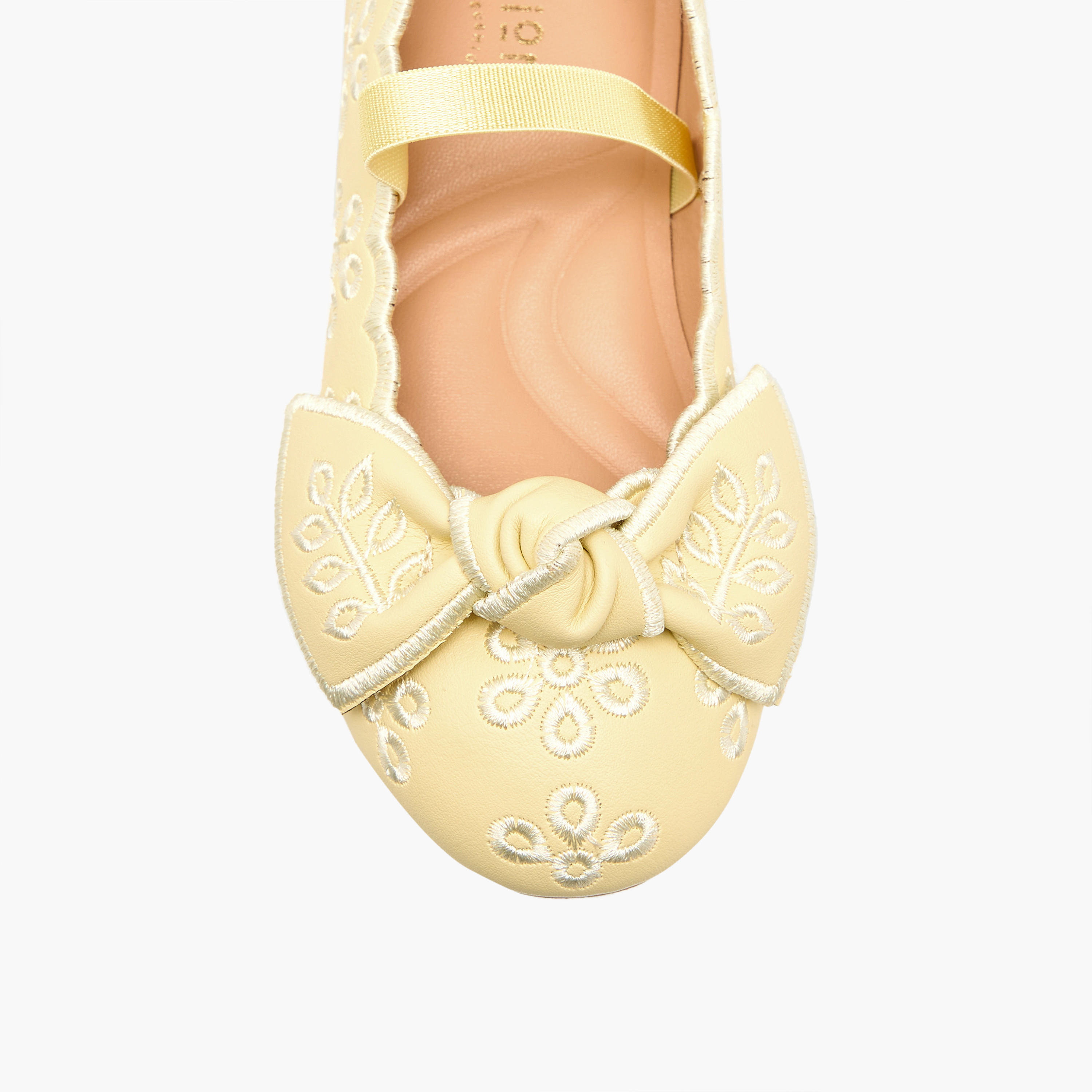Juniors Girls Embroidered Bow Detail Ballerina Shoes-girls-shoes-ballerinas-image-4