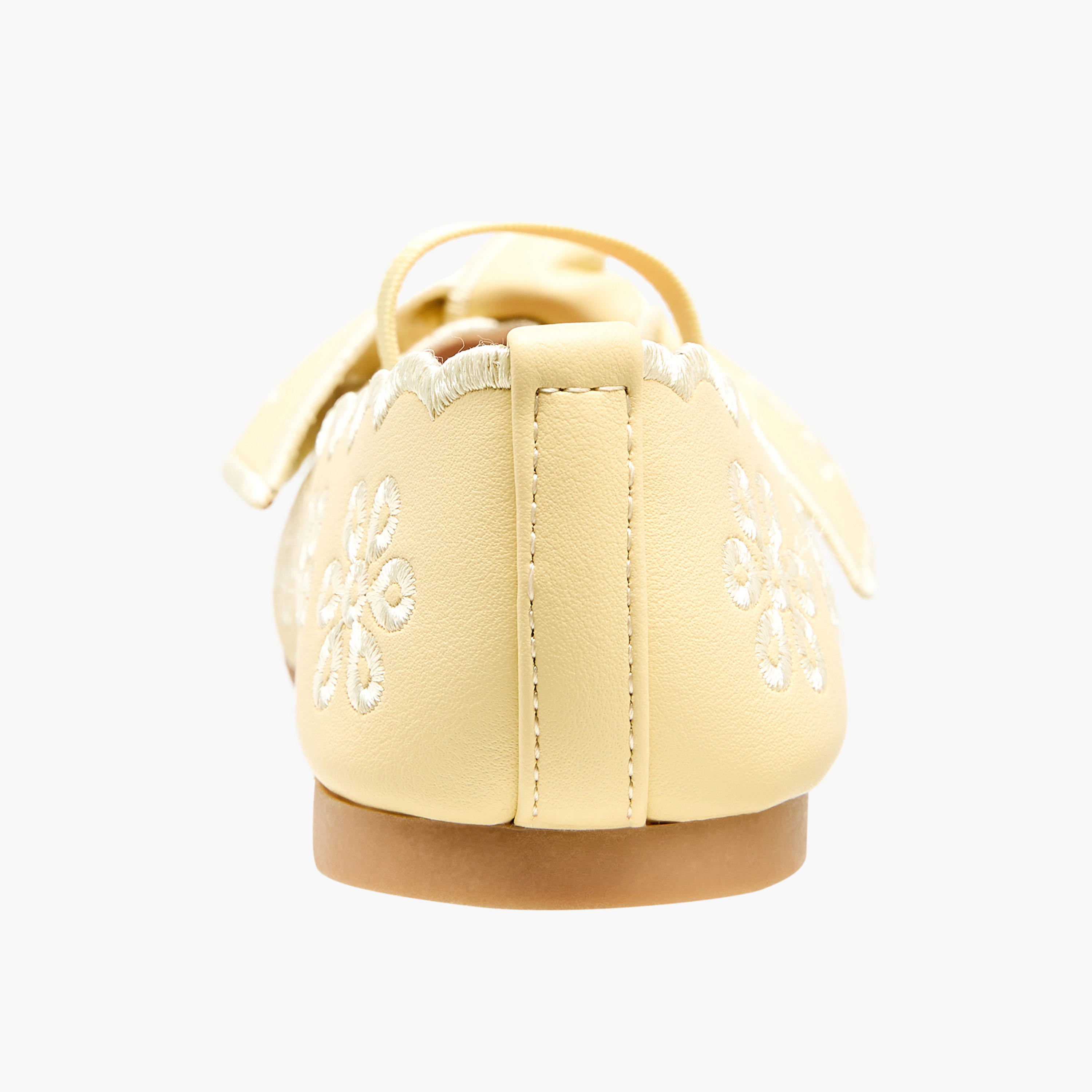 Juniors Girls Embroidered Bow Detail Ballerina Shoes-girls-shoes-ballerinas-image-5