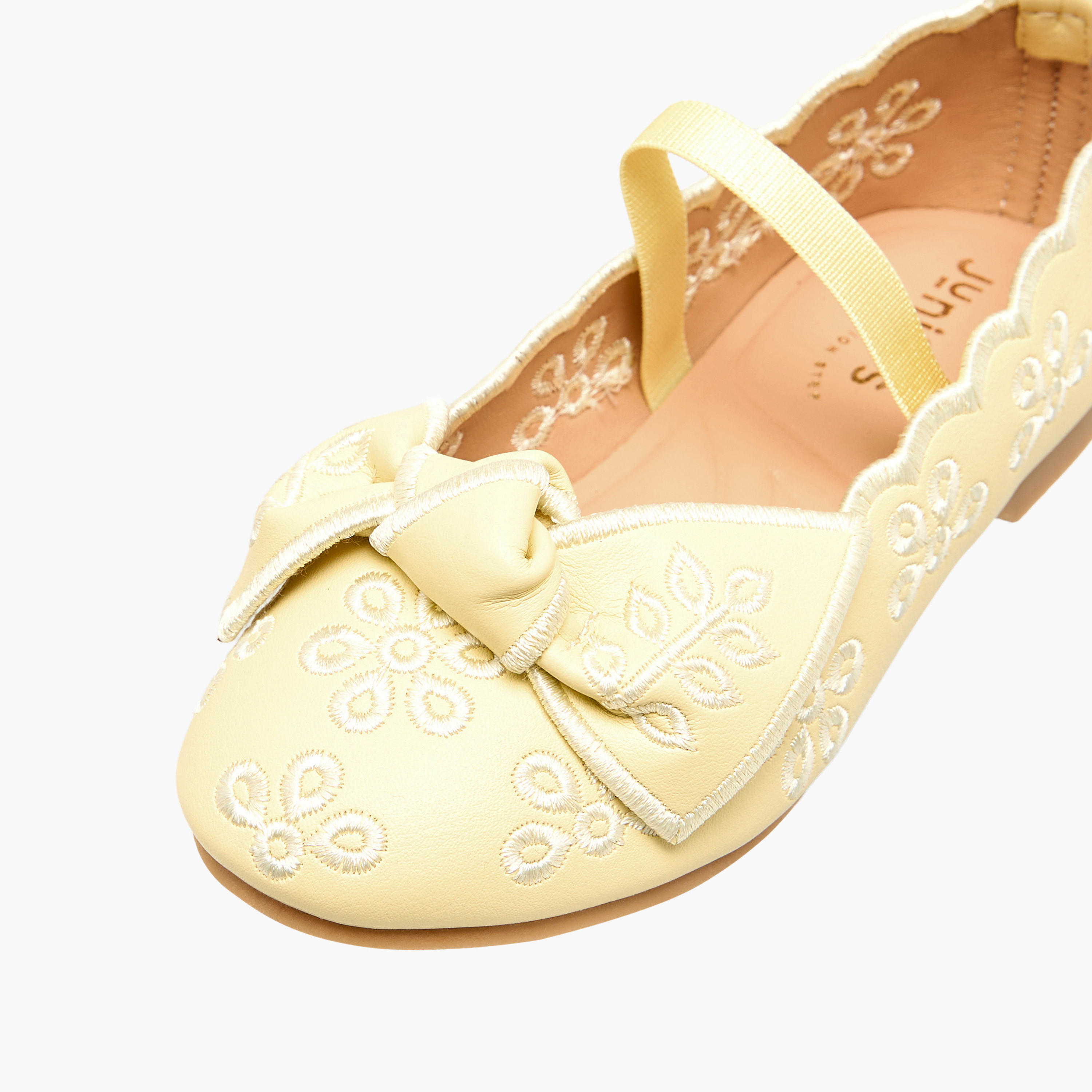 Juniors Girls Embroidered Bow Detail Ballerina Shoes-girls-shoes-ballerinas-image-6