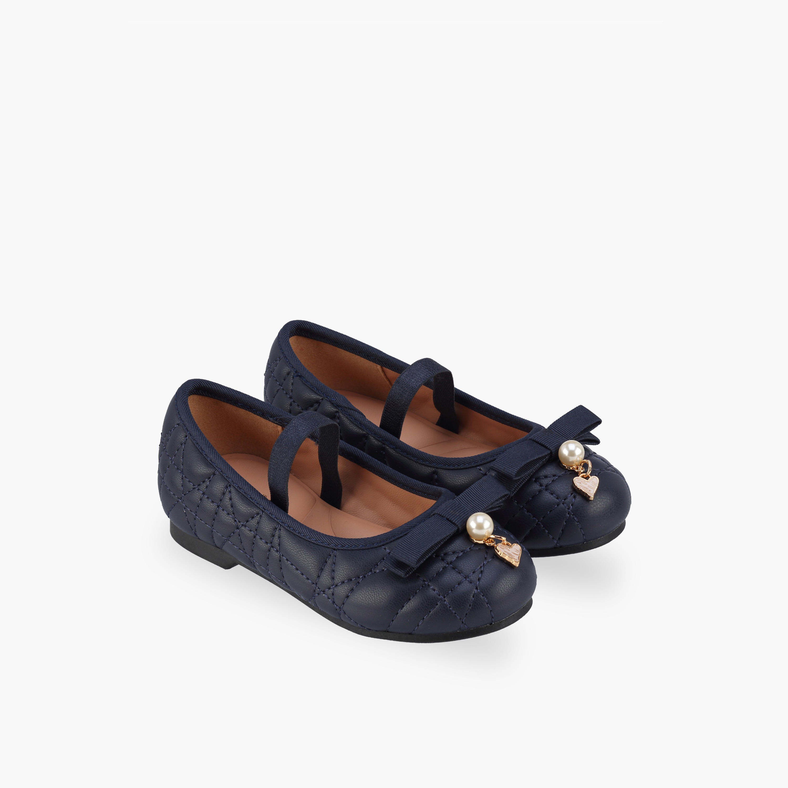 حذاء باليرينا بزينة فيونكة للبنات من جونيورز-girls-shoes-ballerinas-image-1
