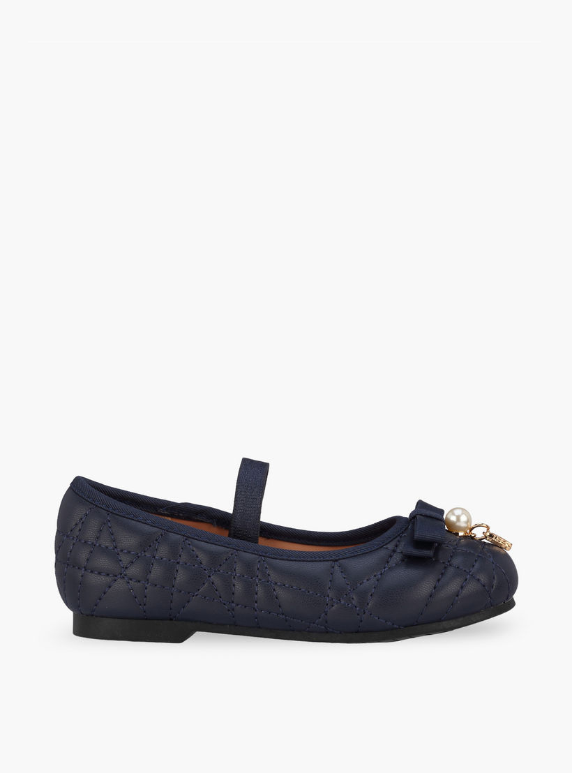 حذاء باليرينا بزينة فيونكة للبنات من جونيورز-girls-shoes-ballerinas-image-3