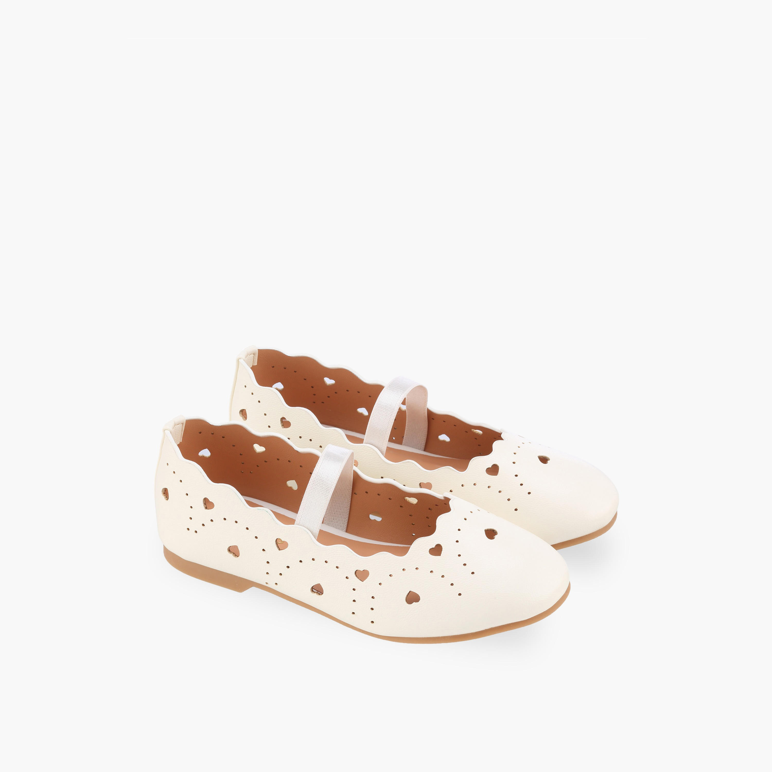 حذاء باليرينا بحزام مطاطي للبنات من جونيورز-girls-shoes-ballerinas-image-1