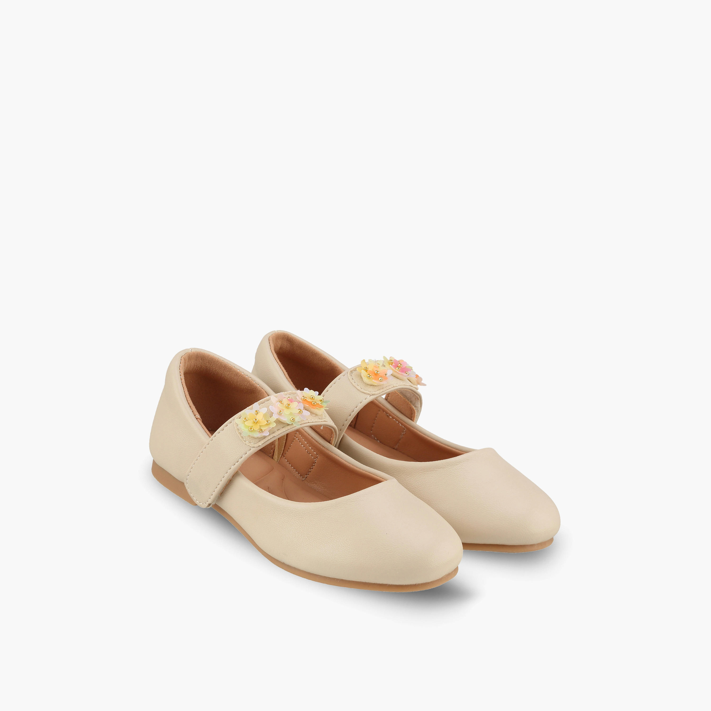 حذاء ماري جين مزين بالأزهار للبنات من جونيورز-girls-shoes-maryjanes-image-1