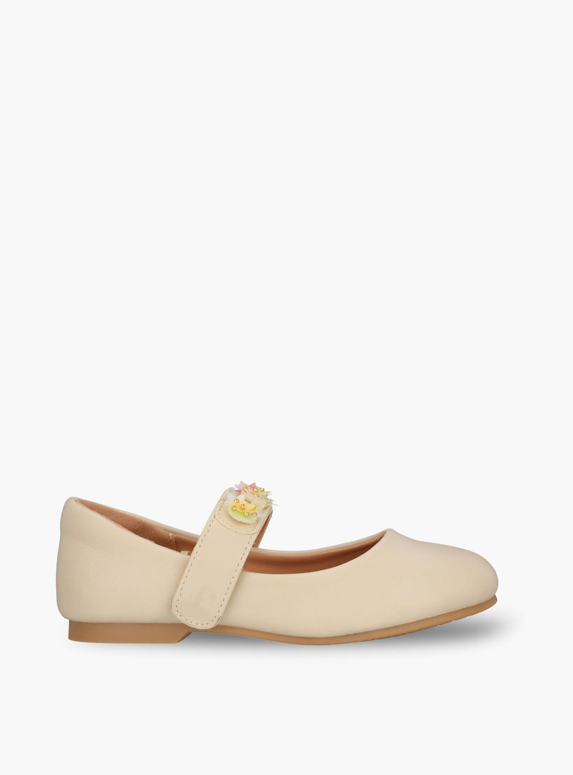حذاء ماري جين مزين بالأزهار للبنات من جونيورز-girls-shoes-maryjanes-image-3