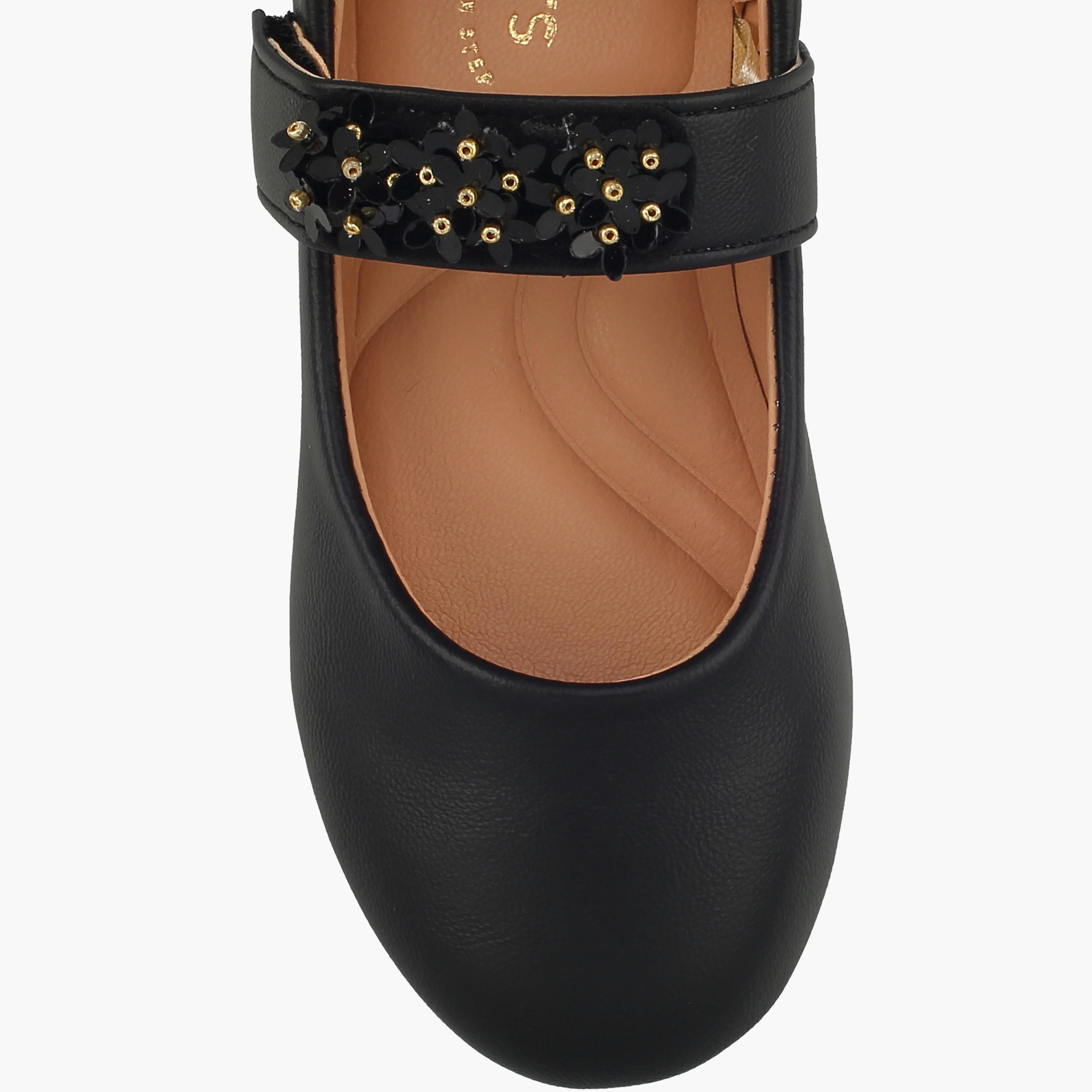 حذاء ماري جين مزين بالأزهار للبنات من جونيورز-girls-shoes-maryjanes-image-4