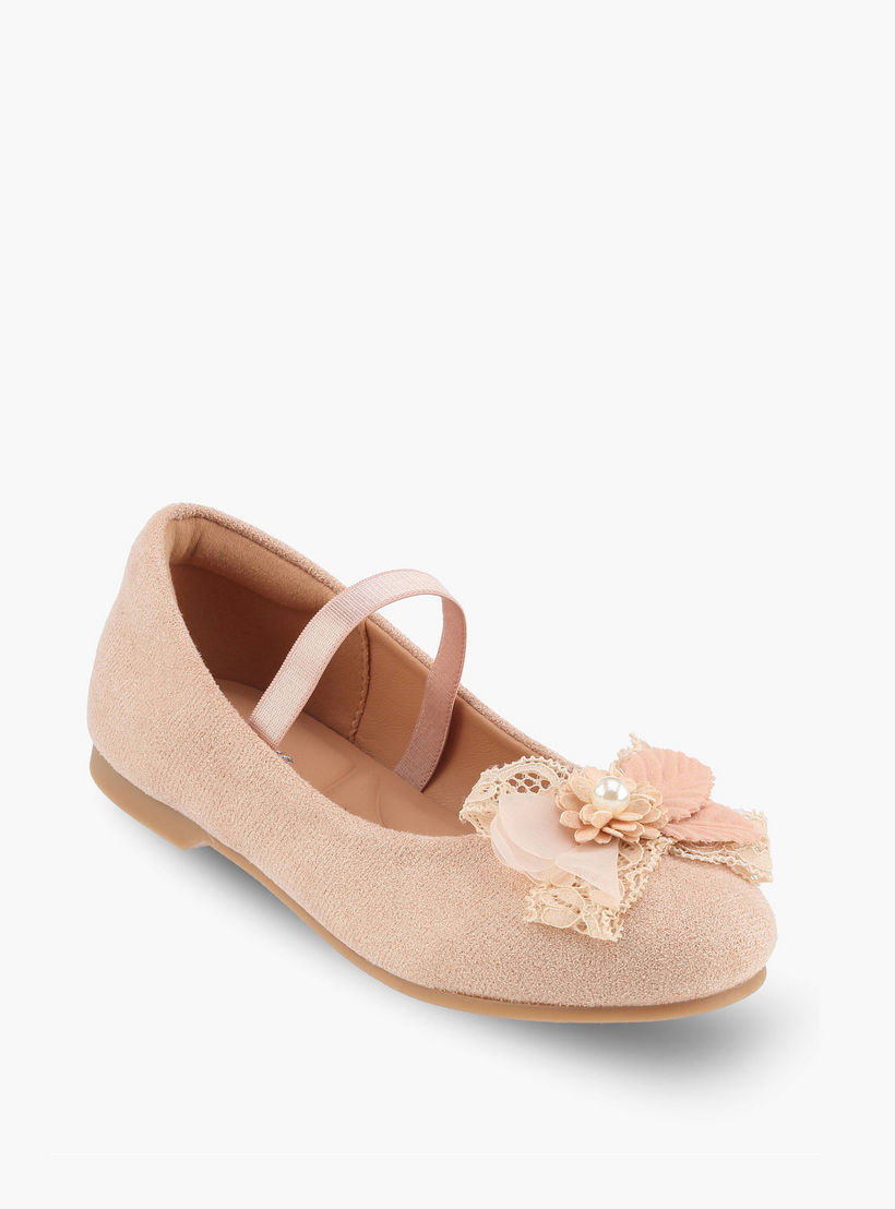 حذاء باليرينا مزين بالأزهار للبنات من جونيورز-girls-shoes-ballerinas-image-2