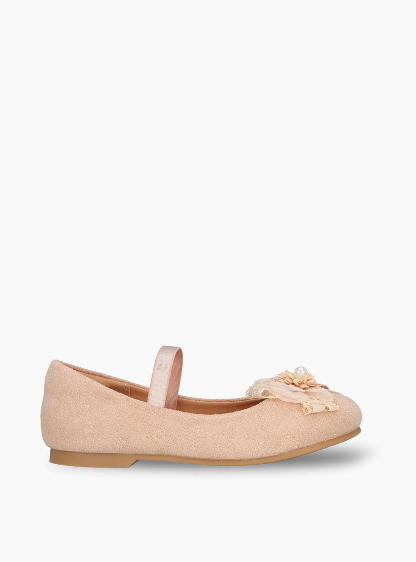 حذاء باليرينا مزين بالأزهار للبنات من جونيورز-girls-shoes-ballerinas-image-3