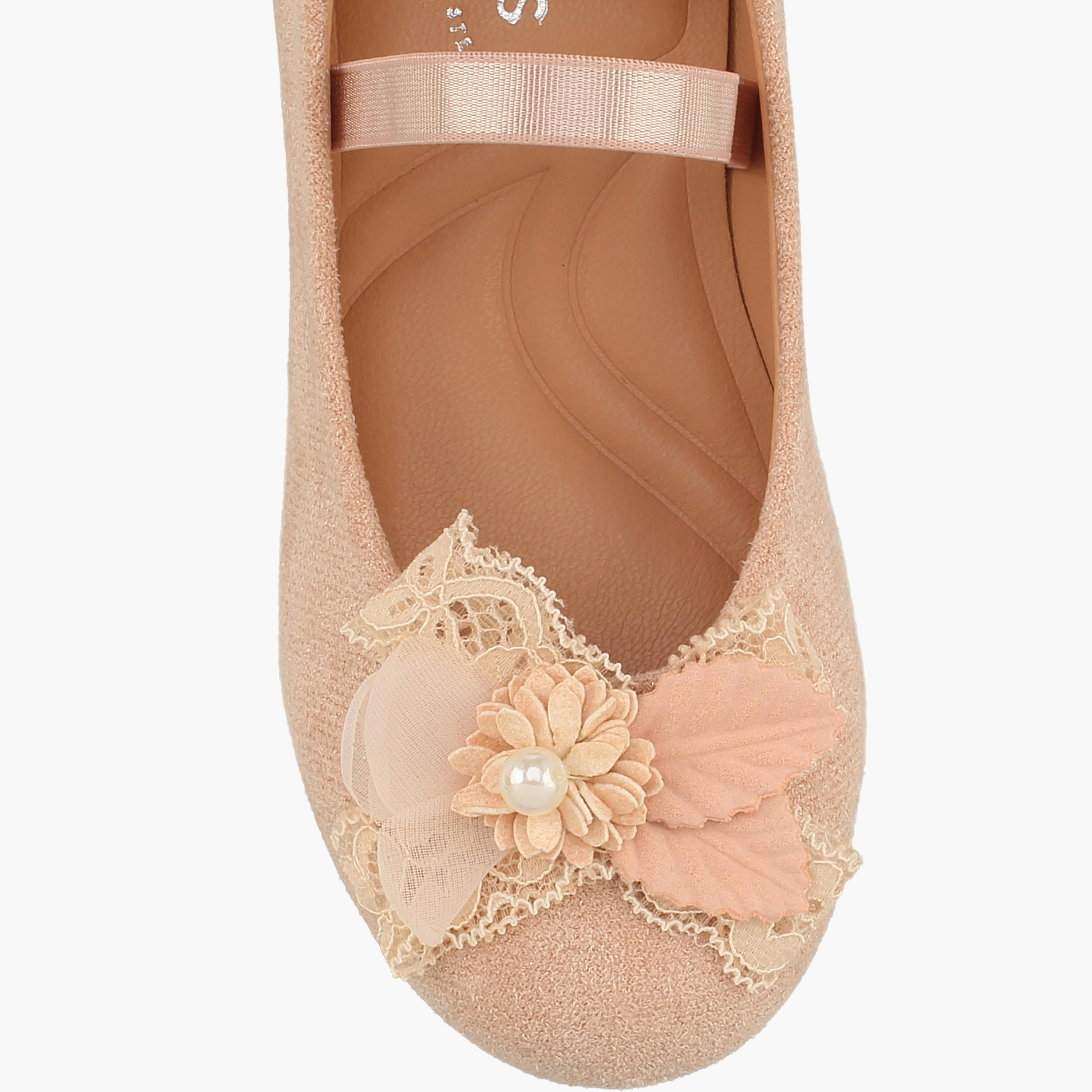 حذاء باليرينا مزين بالأزهار للبنات من جونيورز-girls-shoes-ballerinas-image-4