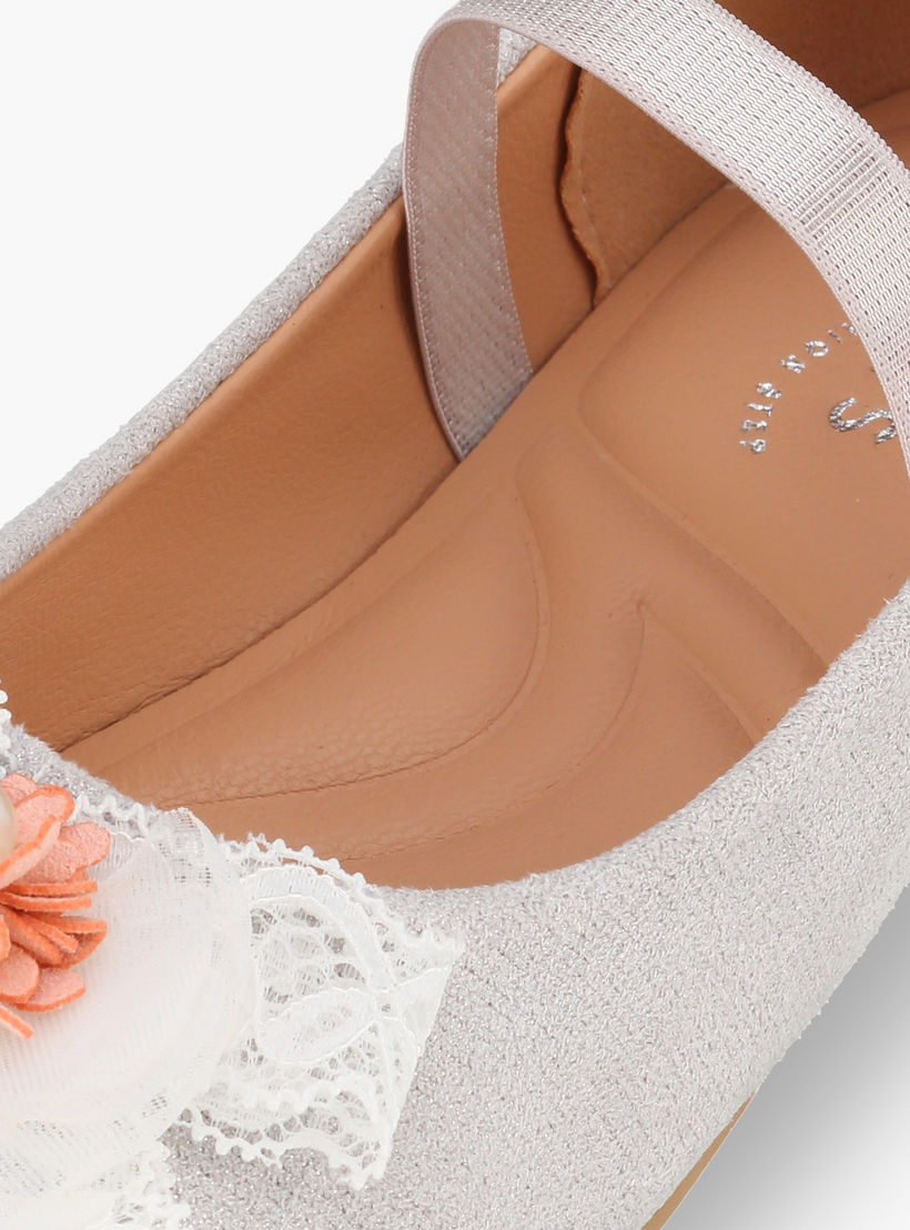 حذاء باليرينا مزين بالأزهار للبنات من جونيورز-girls-shoes-ballerinas-image-6