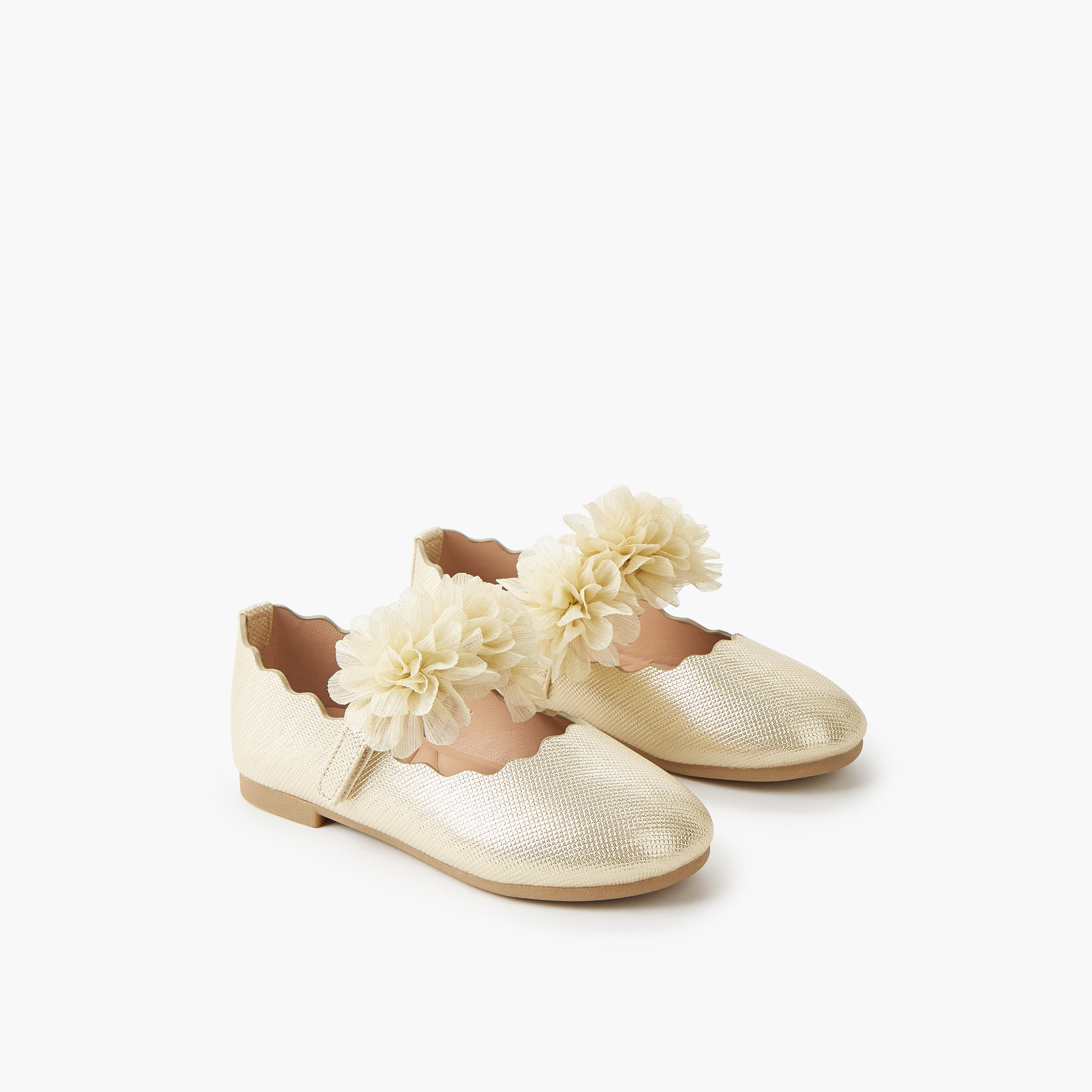 Juniors Girls Hook and Loop Ballerina Shoes-girls-shoes-maryjanes-image-1