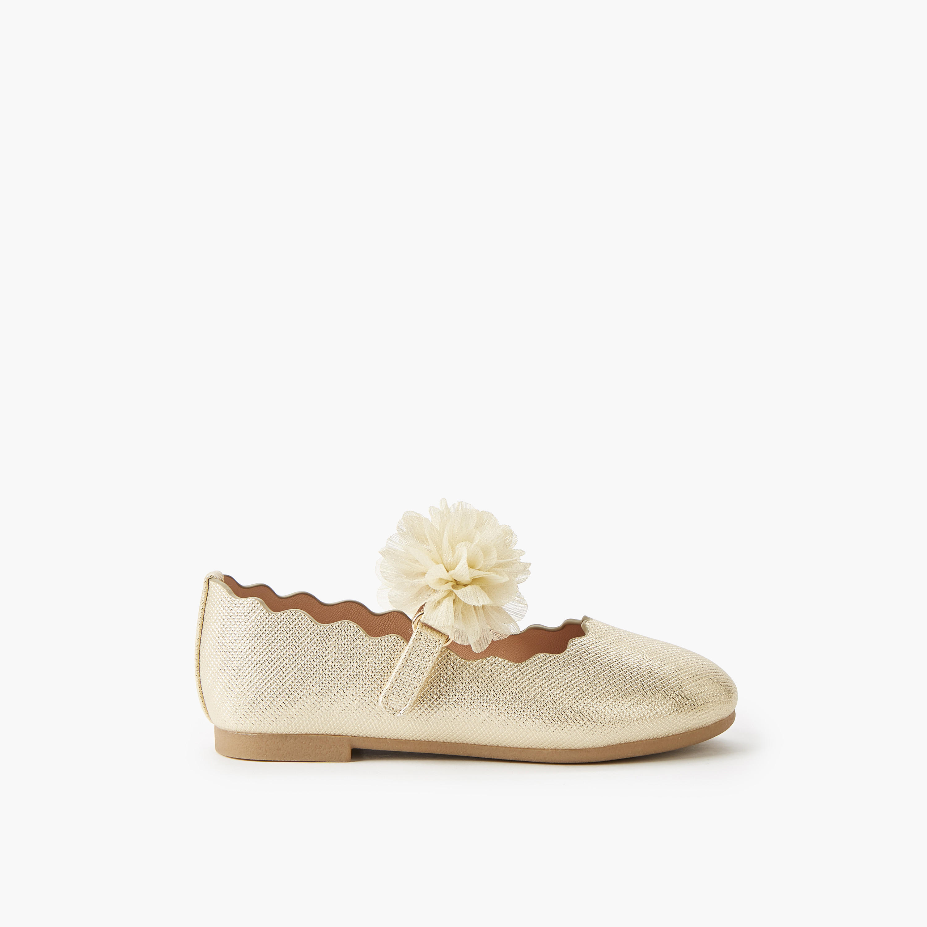 Juniors Girls Hook and Loop Ballerina Shoes-girls-shoes-maryjanes-image-3