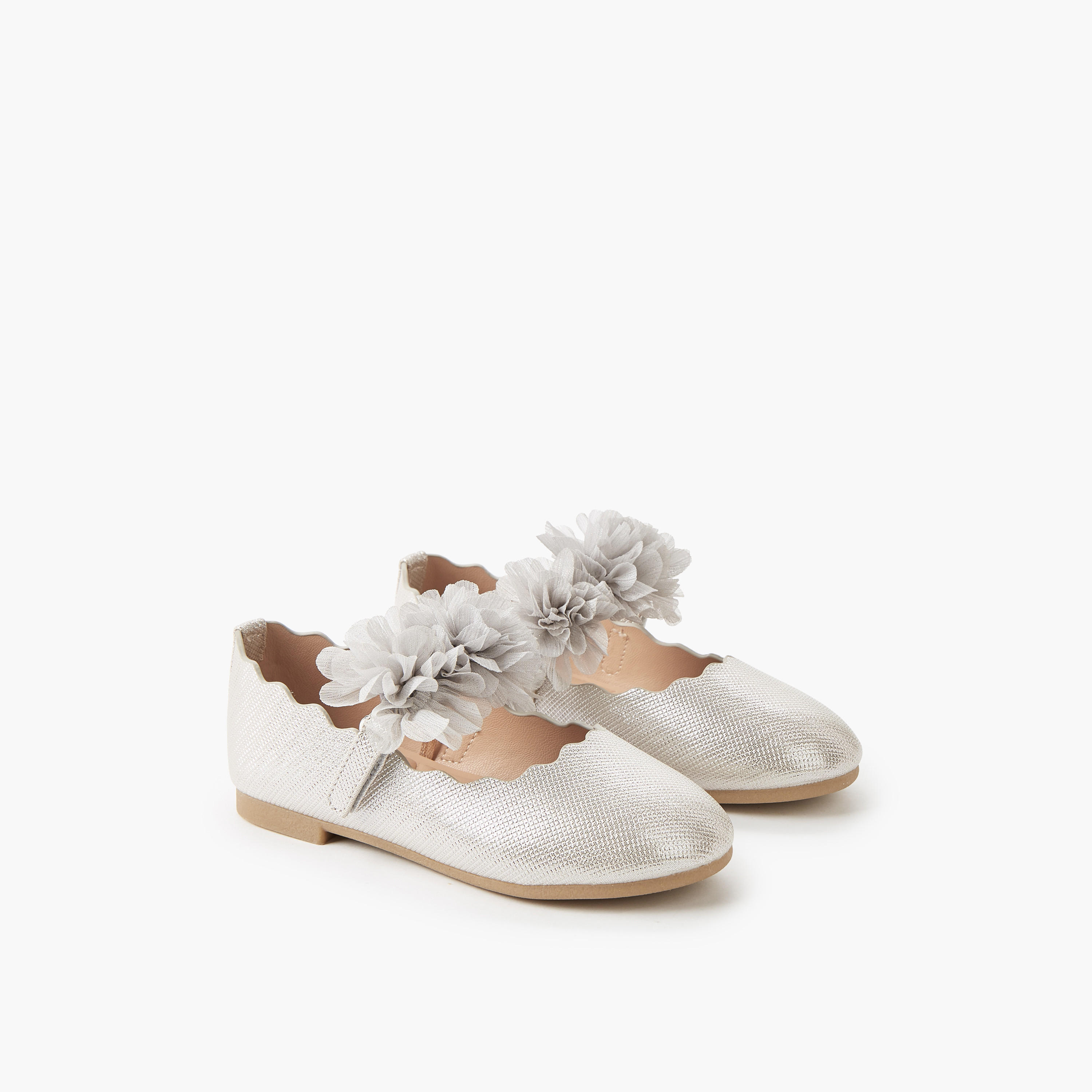 Juniors Girls Hook and Loop Ballerina Shoes-girls-shoes-maryjanes-image-1