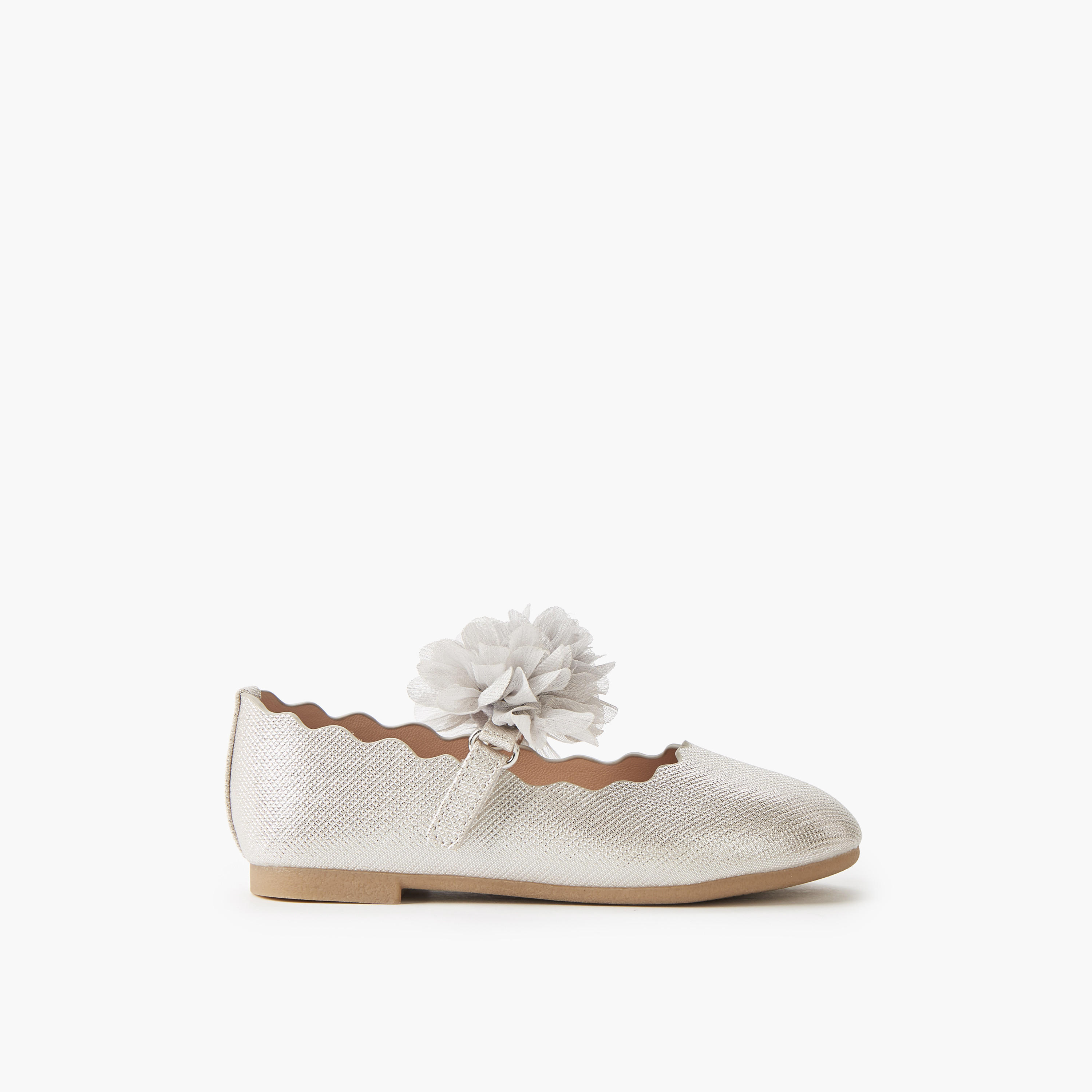 Juniors Girls Hook and Loop Ballerina Shoes-girls-shoes-maryjanes-image-3