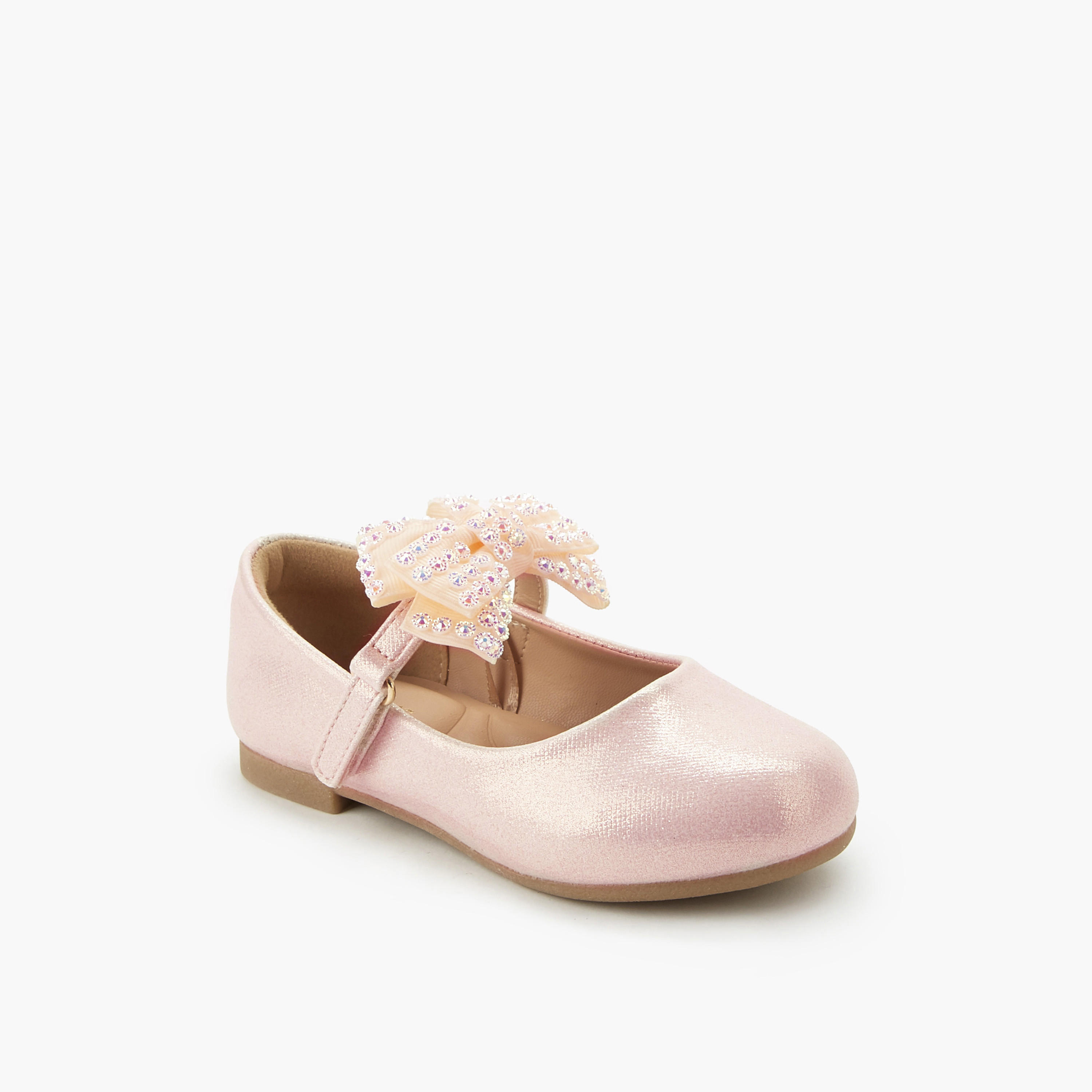 Juniors Girls Hook and Loop Ballerina Shoes-girls-shoes-maryjanes-image-2