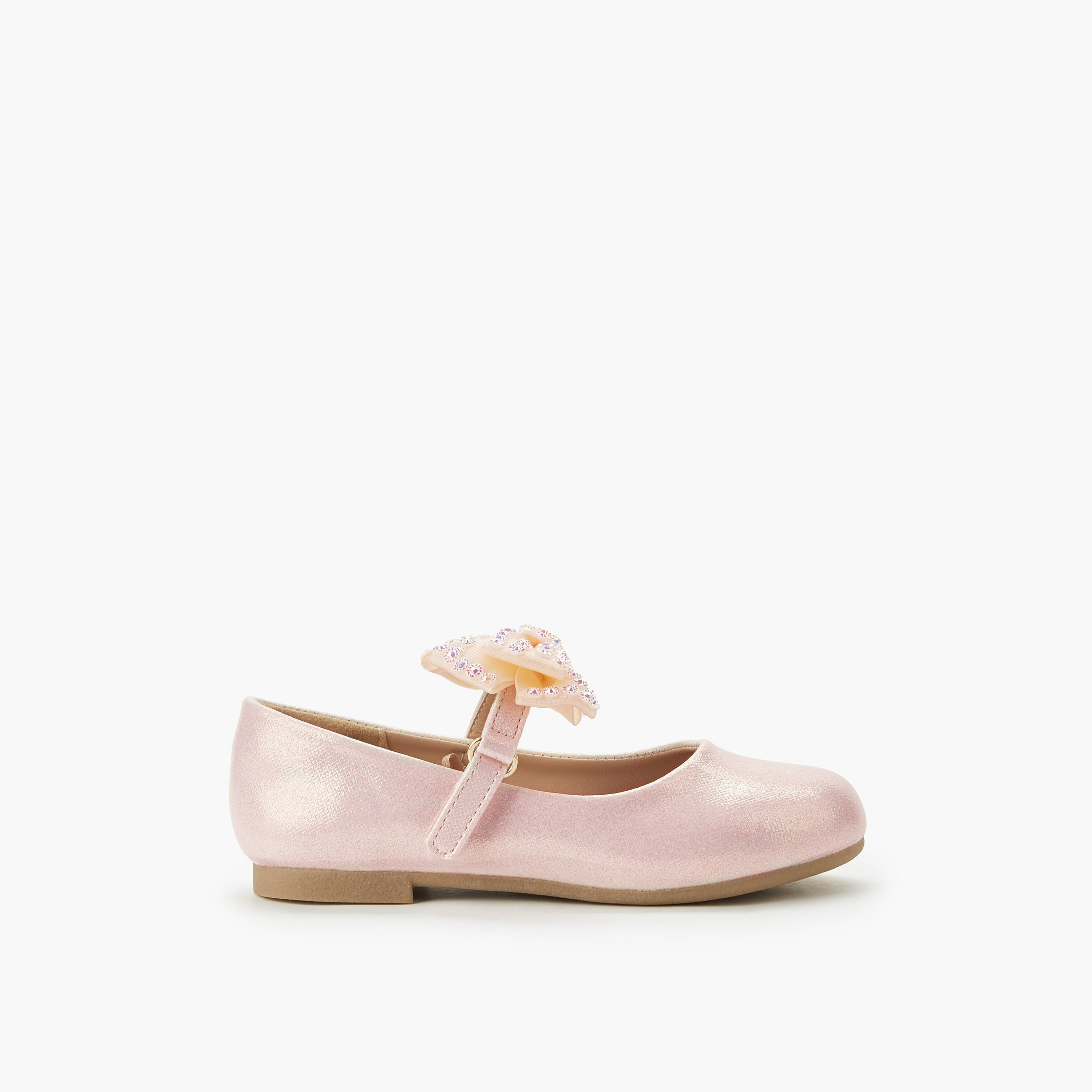 Juniors Girls Hook and Loop Ballerina Shoes-girls-shoes-maryjanes-image-3