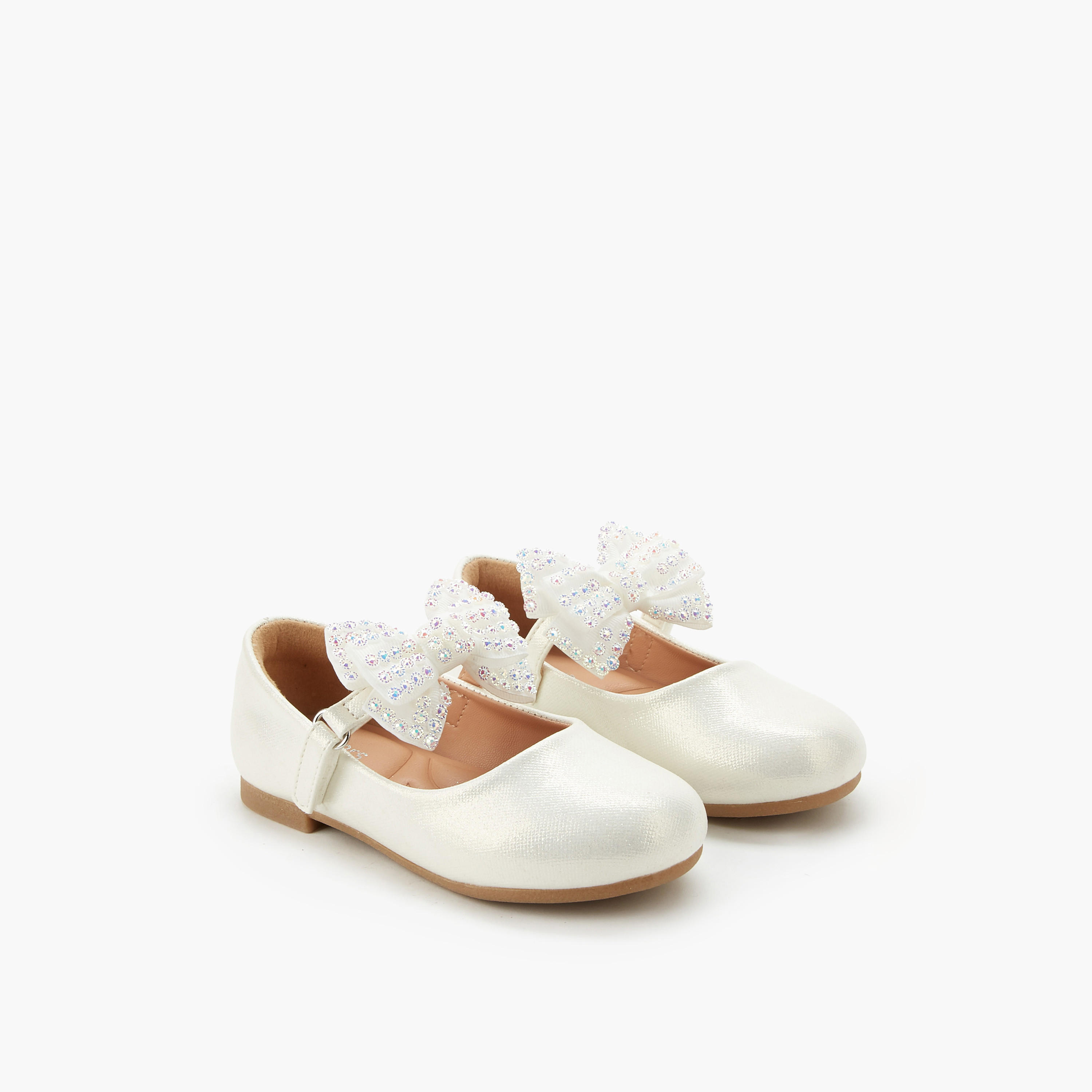 Juniors Girls Hook and Loop Ballerina Shoes-girls-shoes-maryjanes-image-1