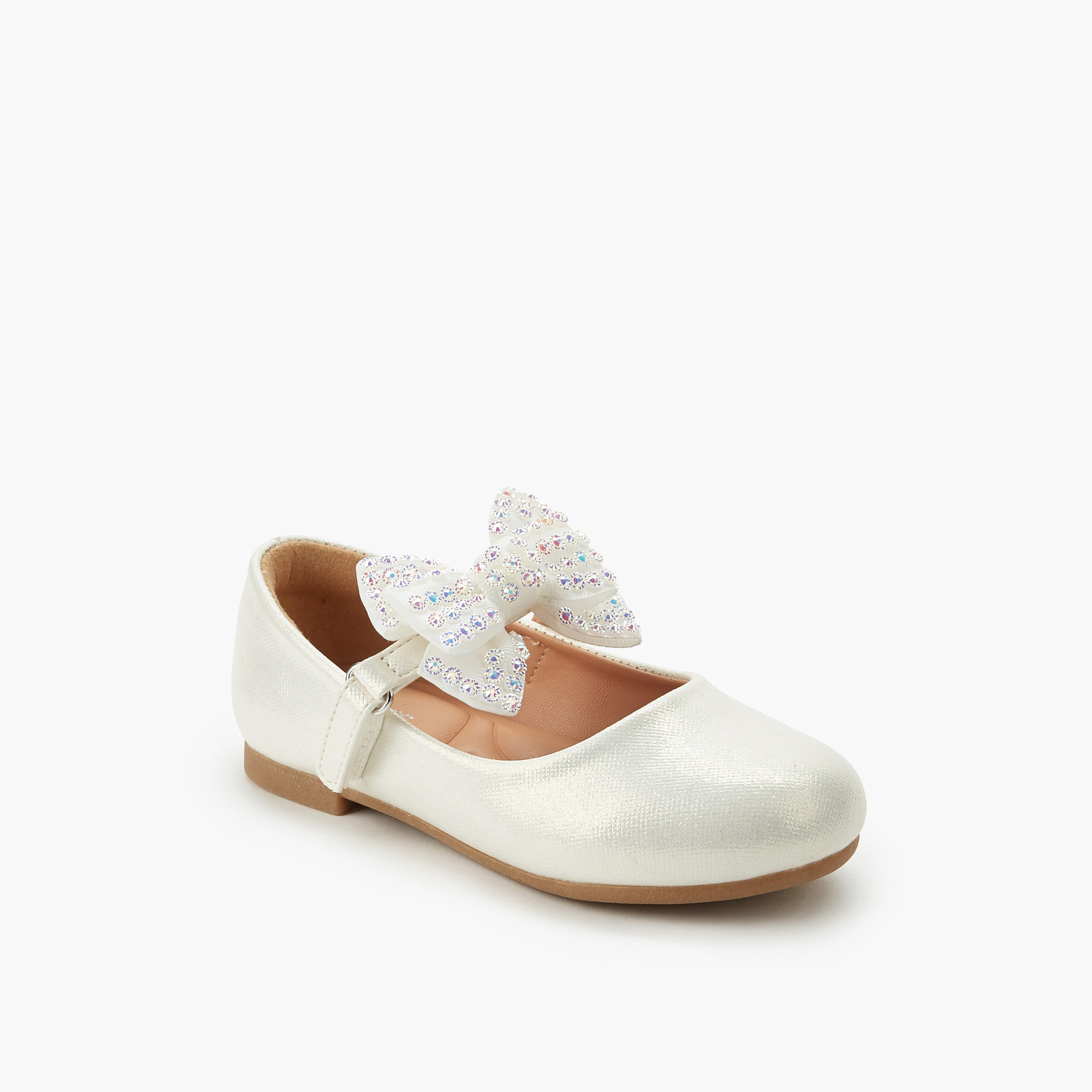 Juniors Girls Hook and Loop Ballerina Shoes-girls-shoes-maryjanes-image-2