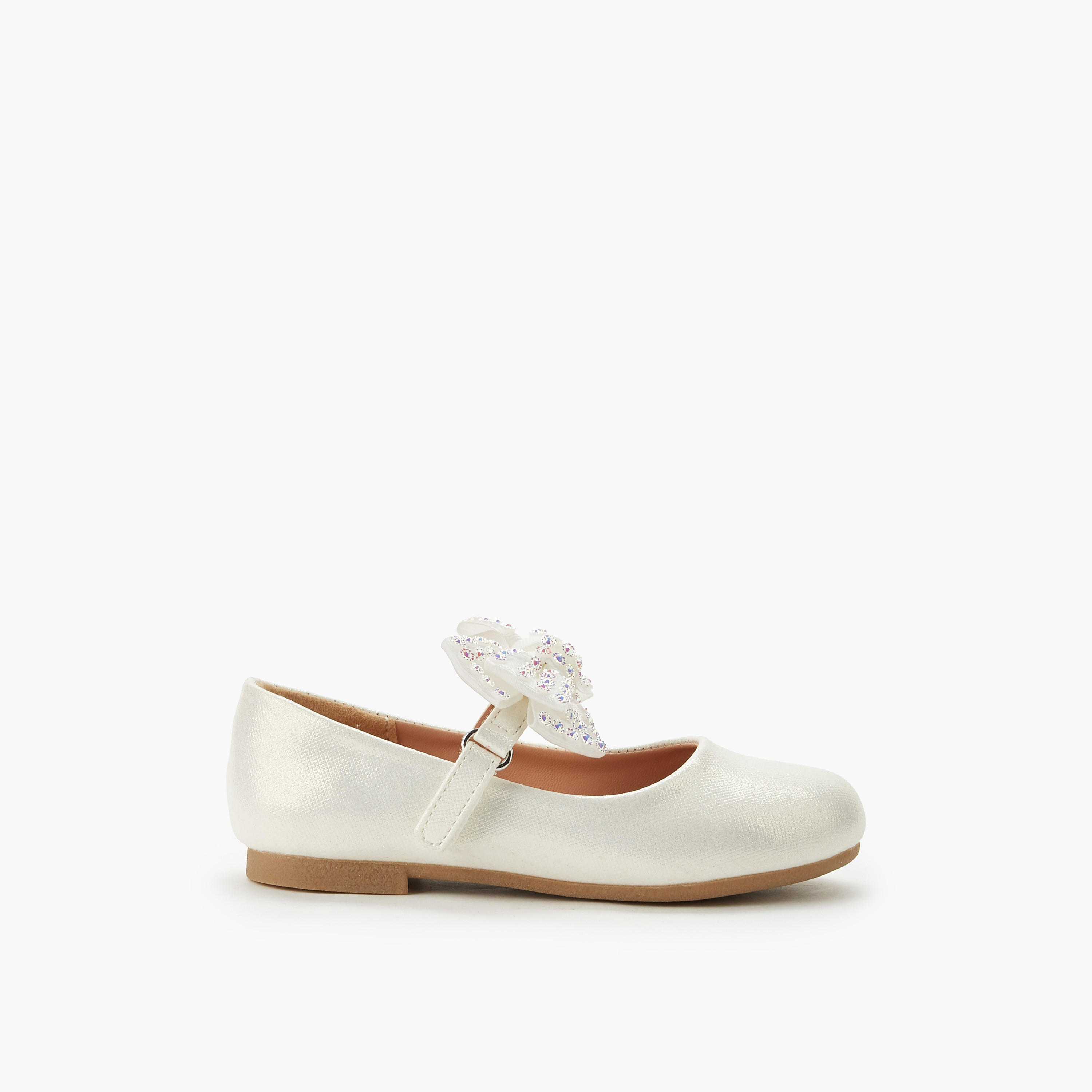 Juniors Girls Hook and Loop Ballerina Shoes-girls-shoes-maryjanes-image-3