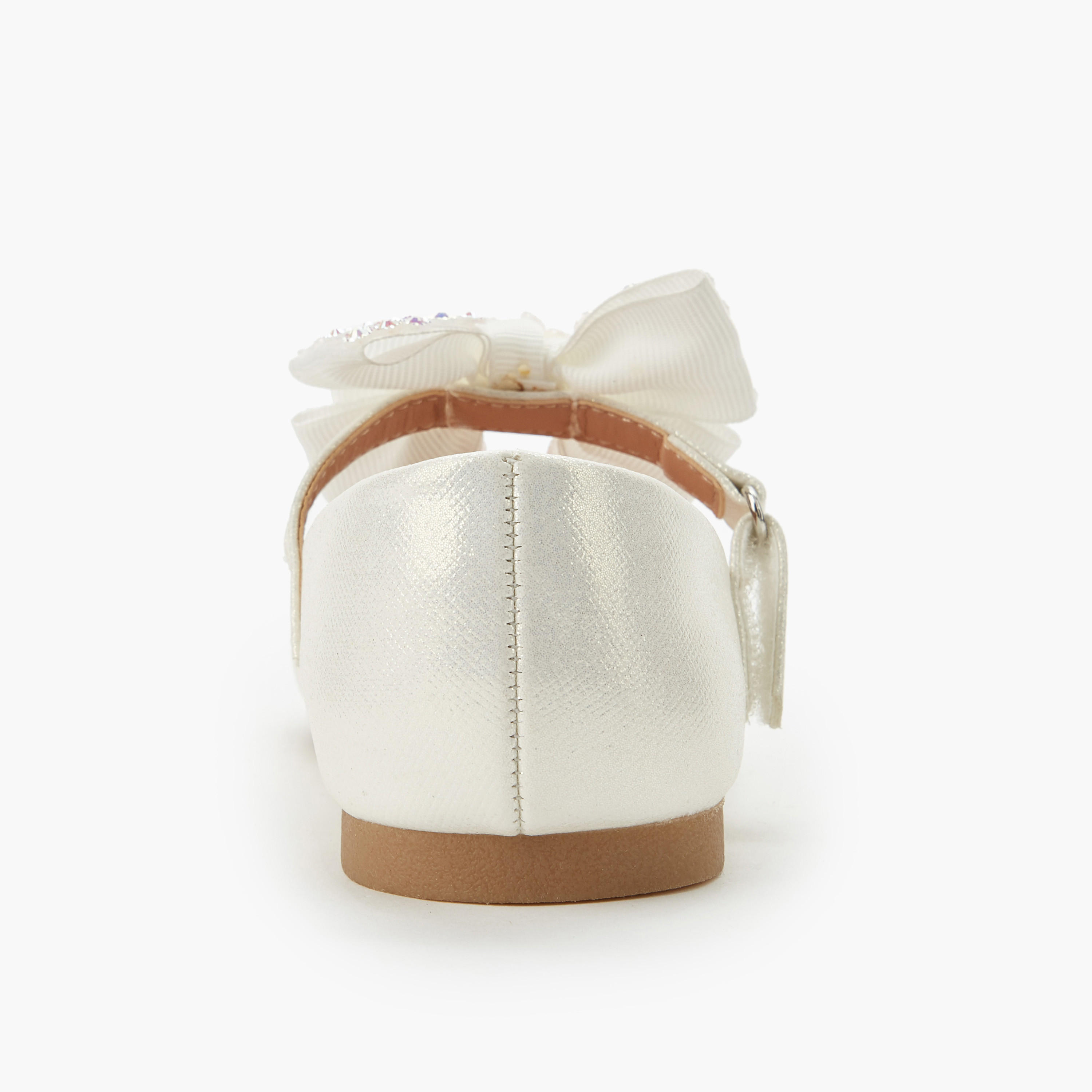 Juniors Girls Hook and Loop Ballerina Shoes-girls-shoes-maryjanes-image-4