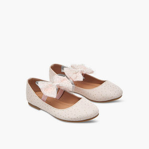 حذاء باليرينا بارز الملمس بحزام إغلاق مطاطي من فلورا بيلا-girls-shoes-ballerinas-image-1