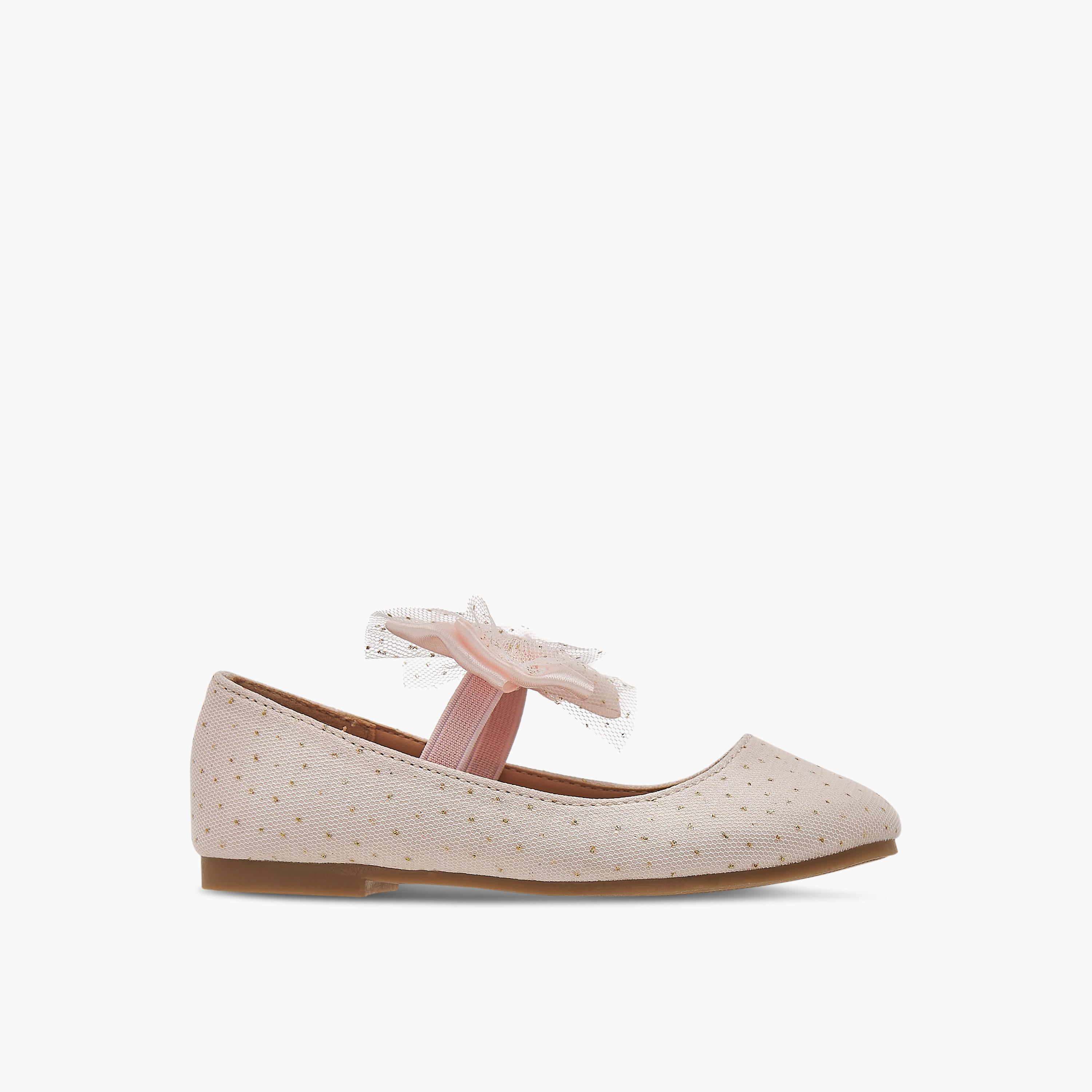 حذاء باليرينا بارز الملمس بحزام إغلاق مطاطي من فلورا بيلا-girls-shoes-ballerinas-image-3