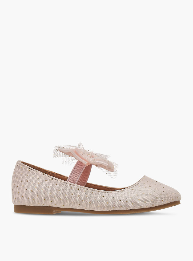 حذاء باليرينا بارز الملمس بحزام إغلاق مطاطي من فلورا بيلا-girls-shoes-ballerinas-image-3