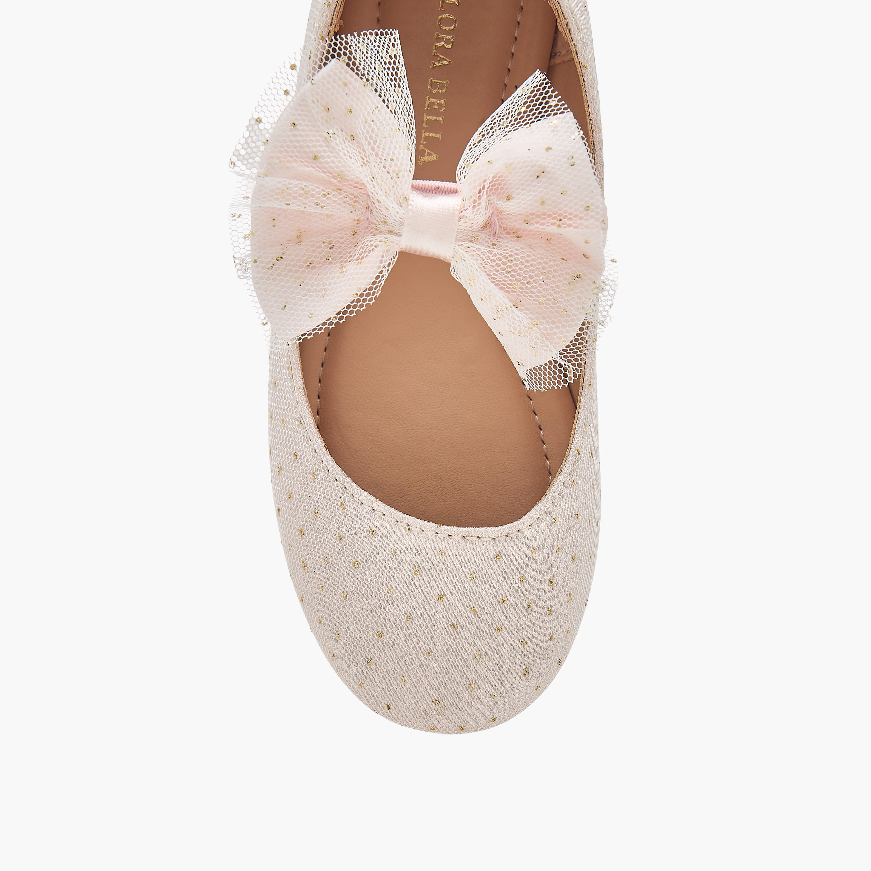 حذاء باليرينا بارز الملمس بحزام إغلاق مطاطي من فلورا بيلا-girls-shoes-ballerinas-image-4