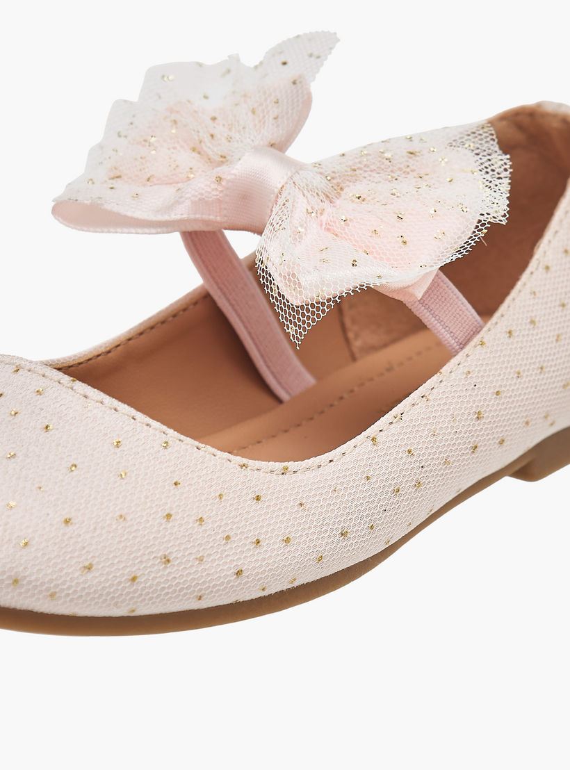 حذاء باليرينا بارز الملمس بحزام إغلاق مطاطي من فلورا بيلا-girls-shoes-ballerinas-image-6