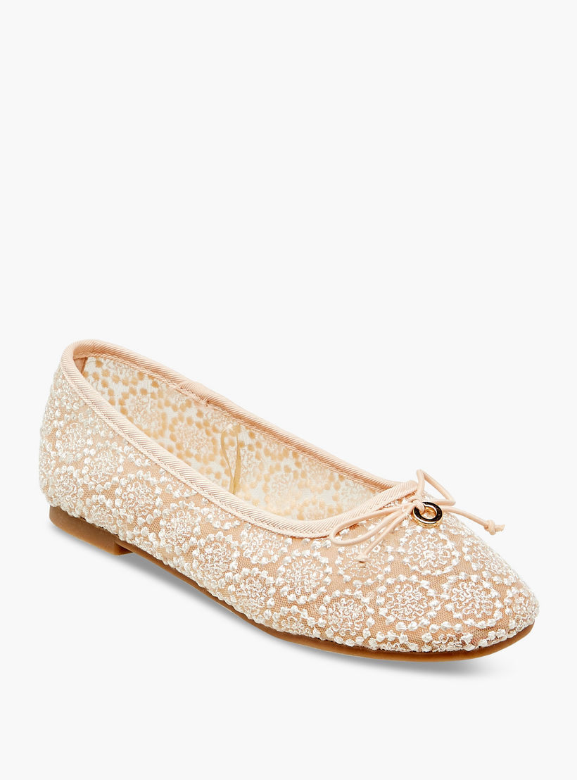 حذاء باليرينا مطرز بفيونكة من ليتل ميسي-girls-shoes-ballerinas-image-2