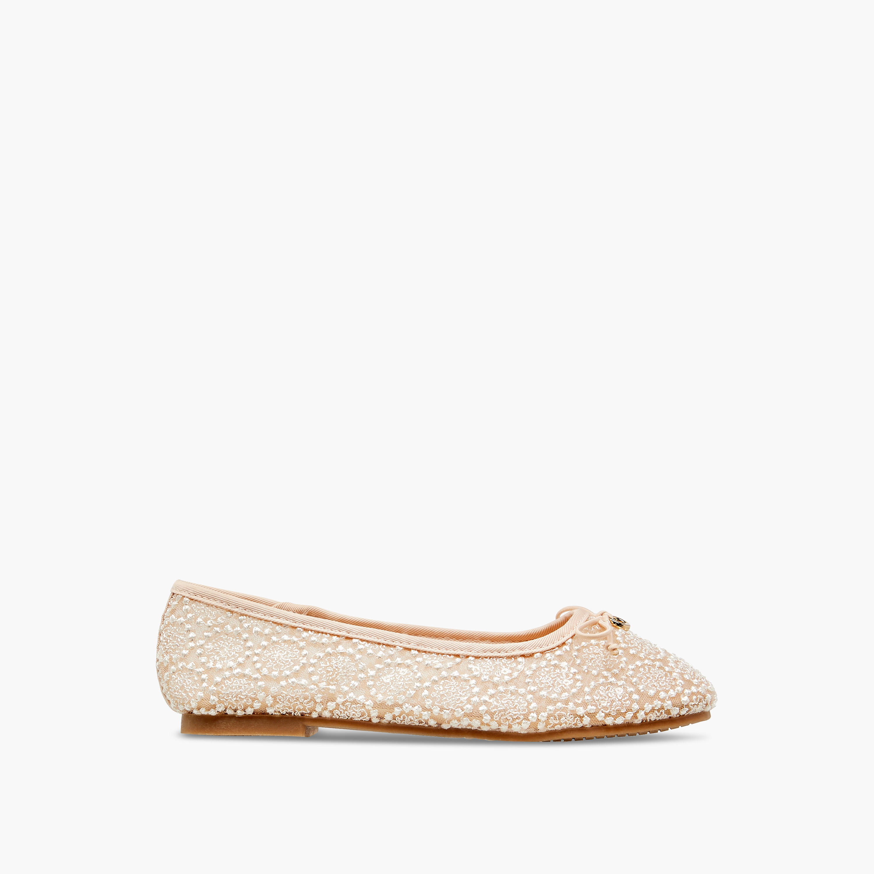 حذاء باليرينا مطرز بفيونكة من ليتل ميسي-girls-shoes-ballerinas-image-3