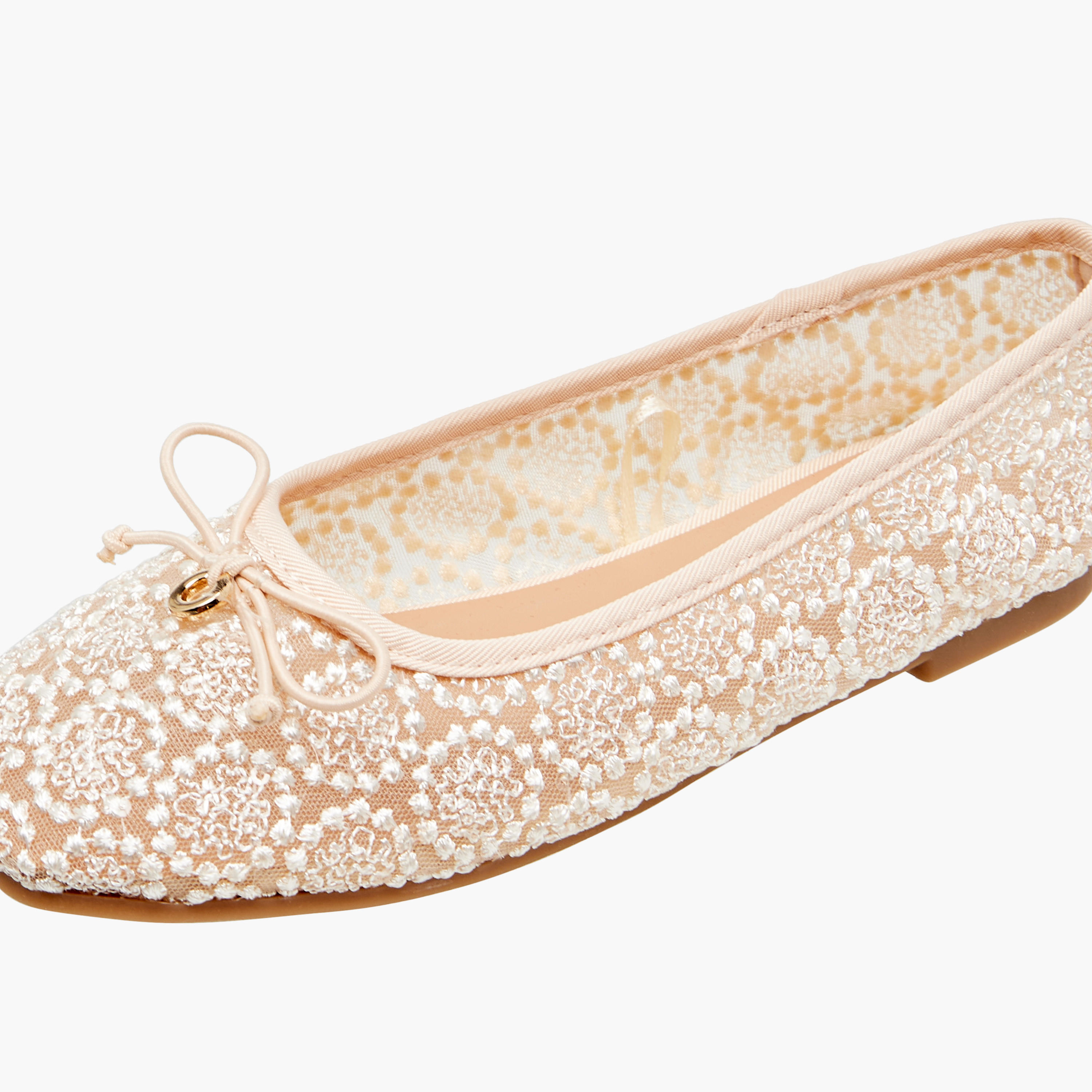 حذاء باليرينا مطرز بفيونكة من ليتل ميسي-girls-shoes-ballerinas-image-6