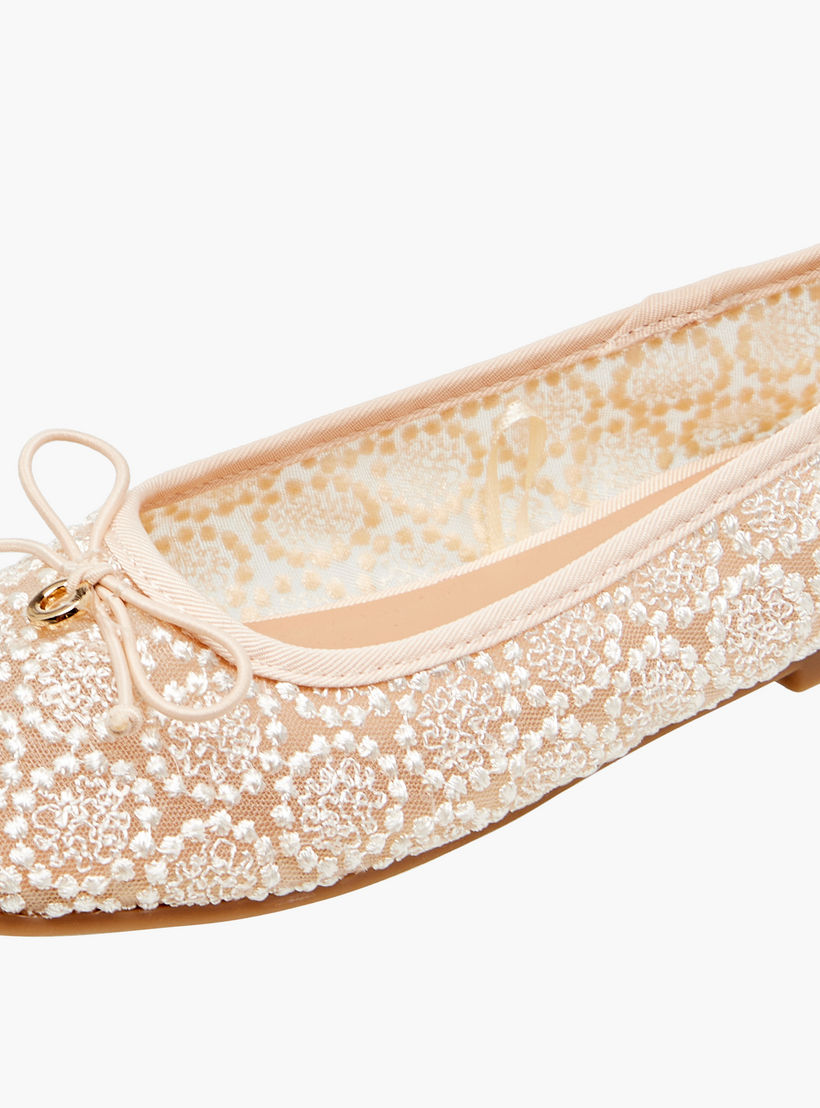 حذاء باليرينا مطرز بفيونكة من ليتل ميسي-girls-shoes-ballerinas-image-6