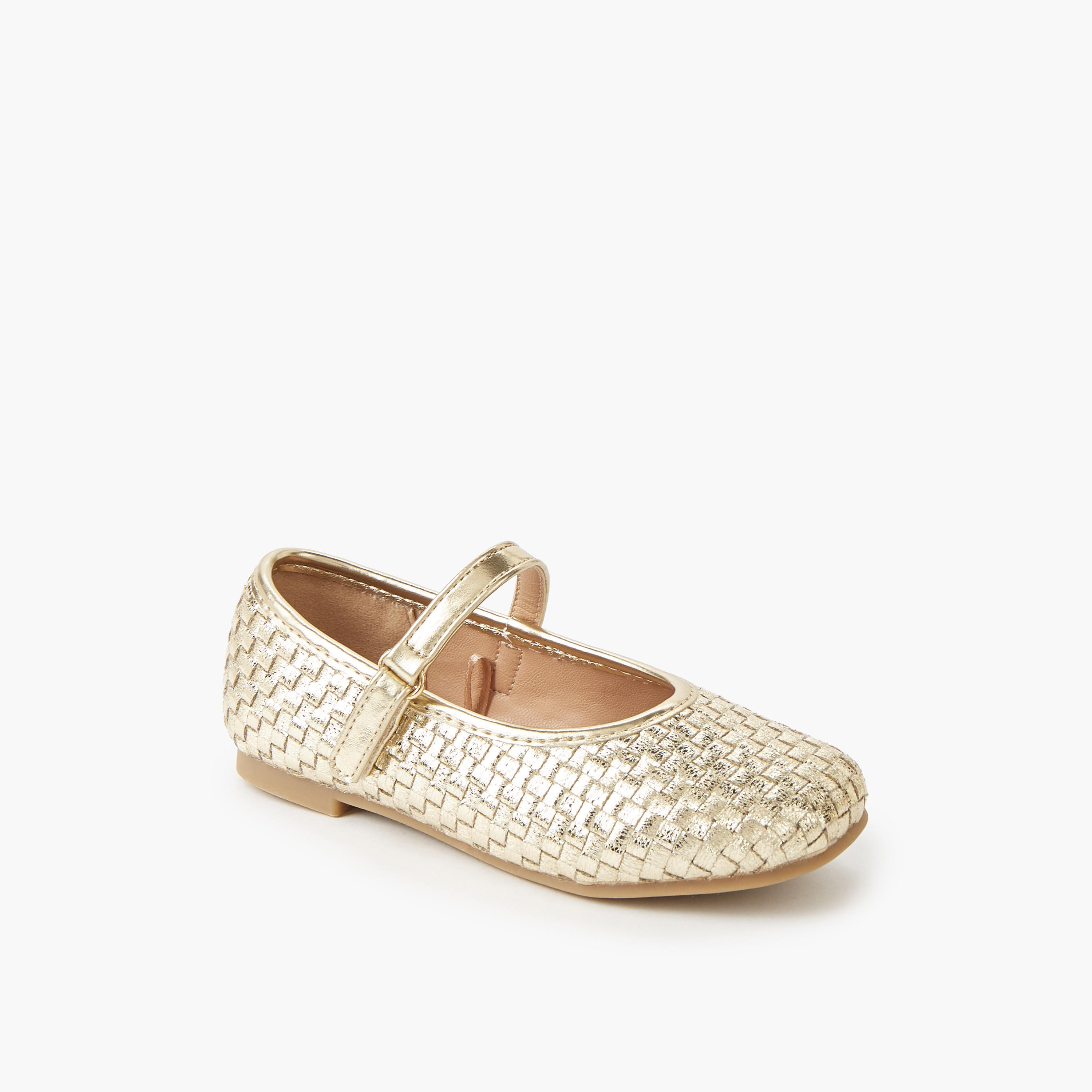 حذاء باليرينا بشريط إغلاق لاصق للبنات من جونيورز-girls-shoes-maryjanes-image-2