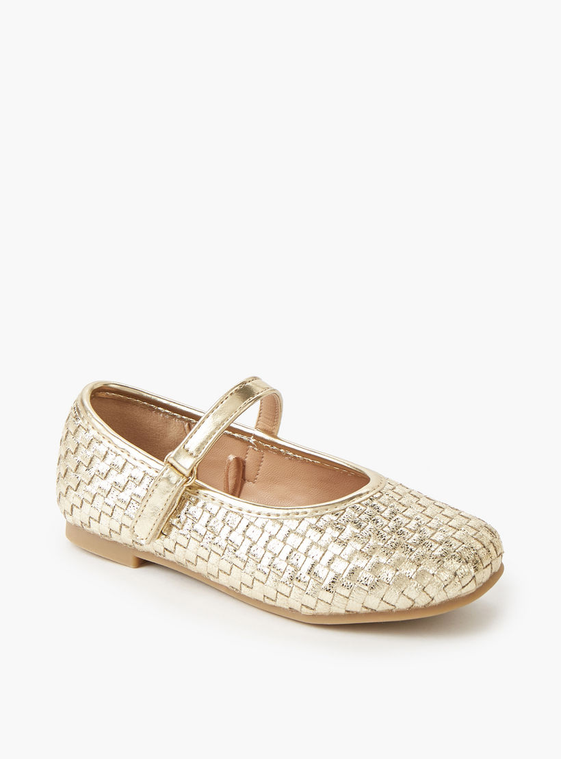 حذاء باليرينا بشريط إغلاق لاصق للبنات من جونيورز-girls-shoes-maryjanes-image-2
