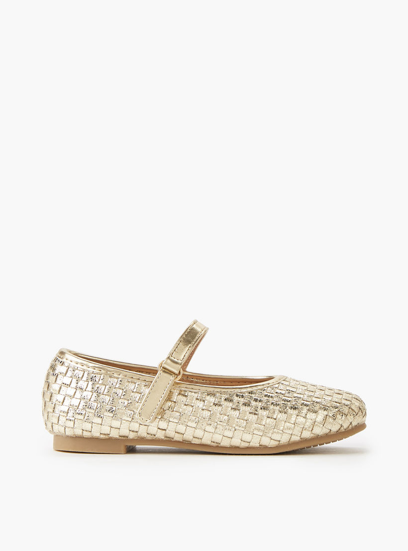 حذاء باليرينا بشريط إغلاق لاصق للبنات من جونيورز-girls-shoes-maryjanes-image-3