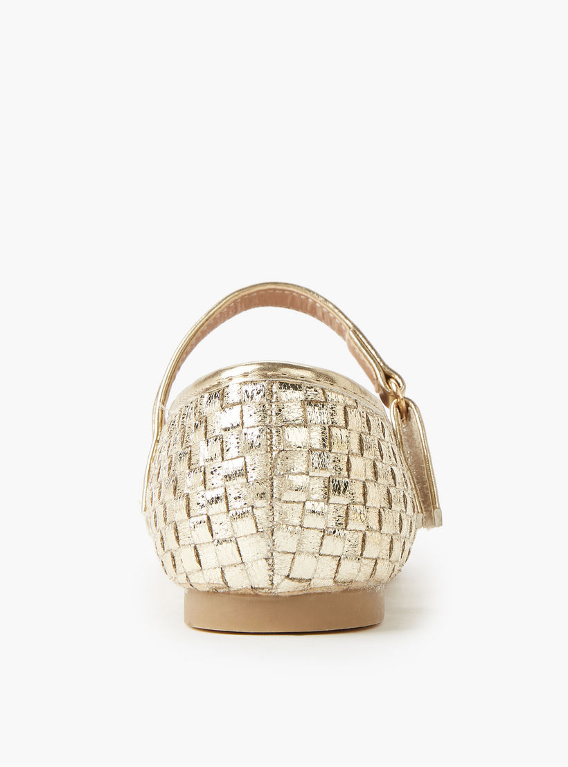 حذاء باليرينا بشريط إغلاق لاصق للبنات من جونيورز-girls-shoes-maryjanes-image-4