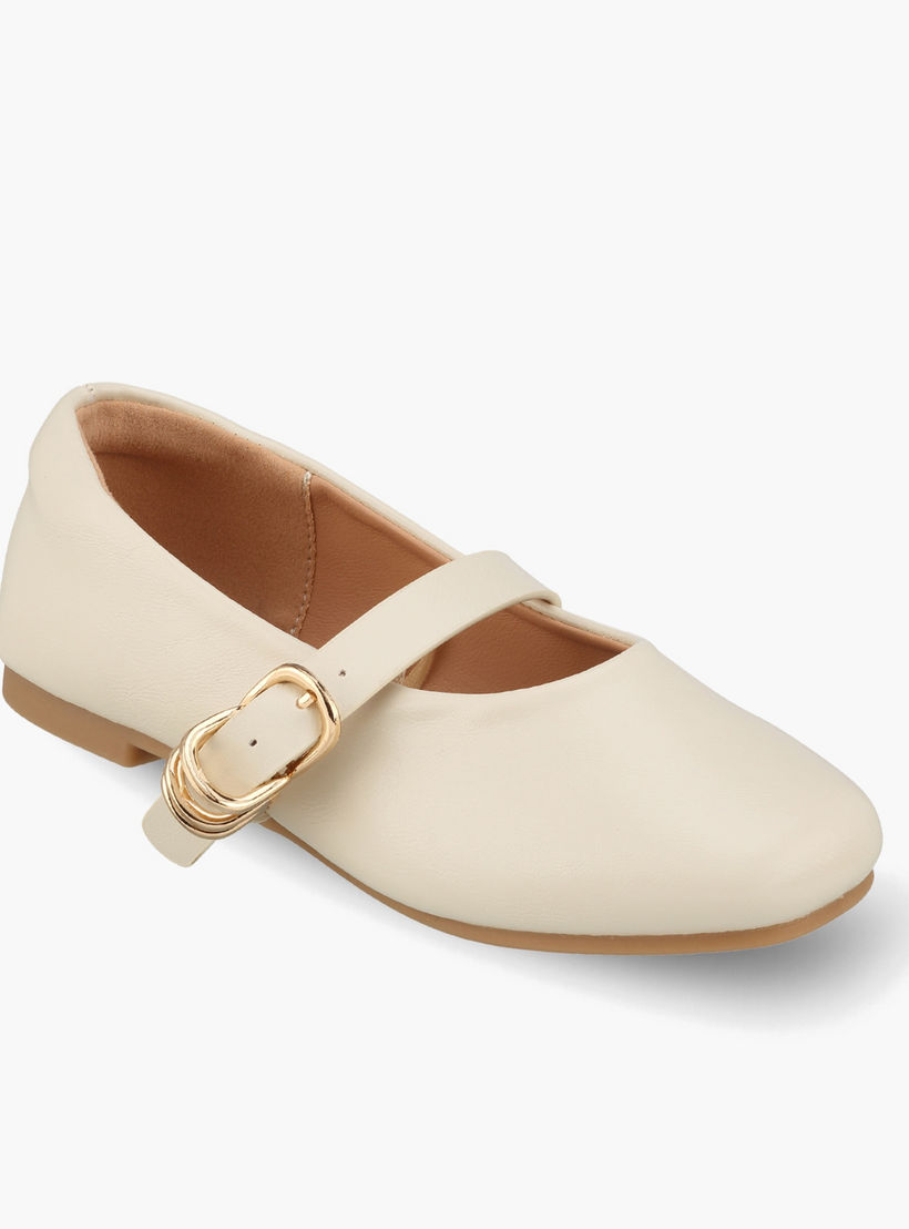 حذاء ماري جين بارز الملمس للفتيات من جونيورز-girls-shoes-ballerinas-image-2