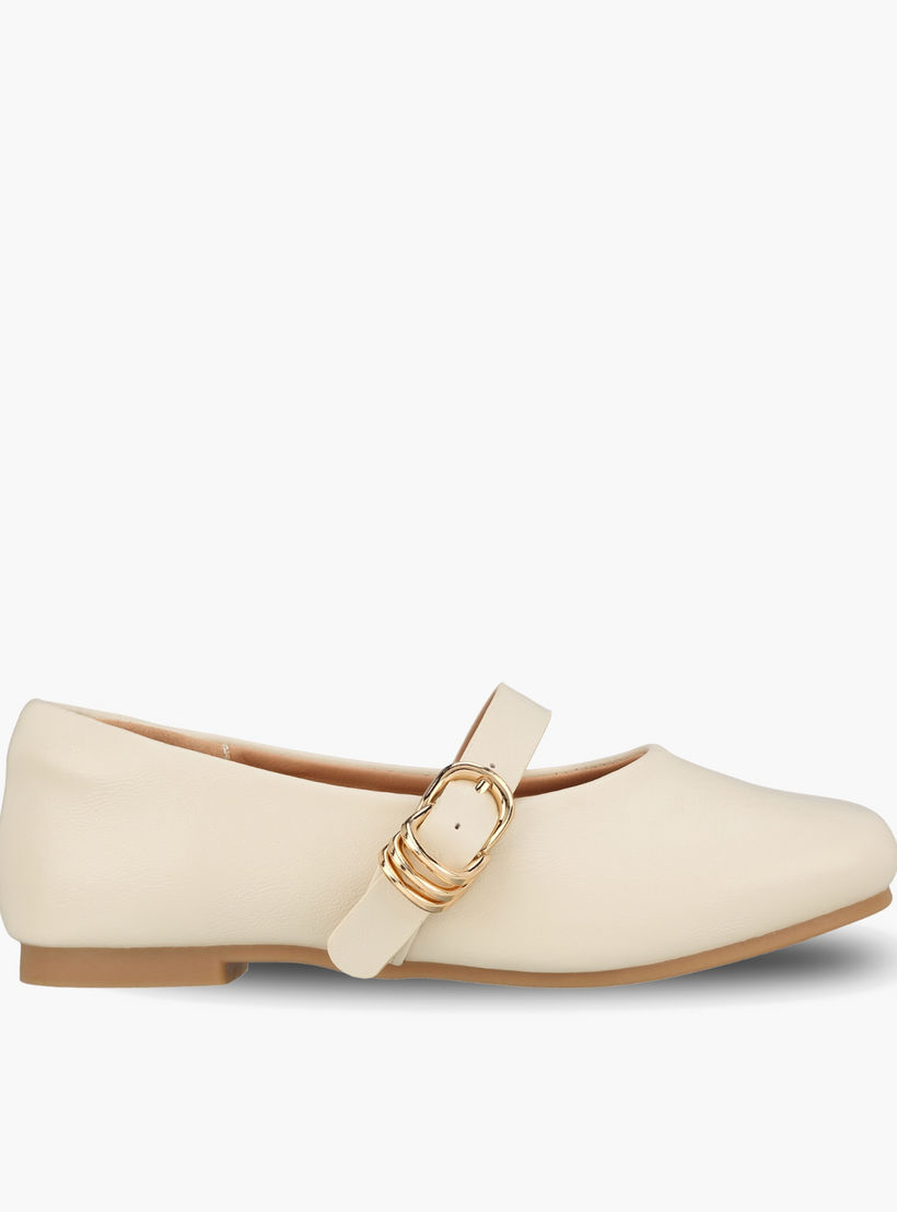 حذاء ماري جين بارز الملمس للفتيات من جونيورز-girls-shoes-ballerinas-image-3