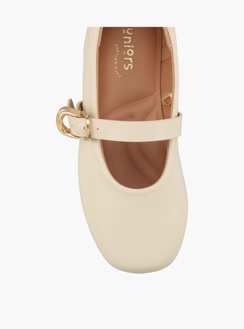 حذاء ماري جين بارز الملمس للفتيات من جونيورز-girls-shoes-ballerinas-image-4