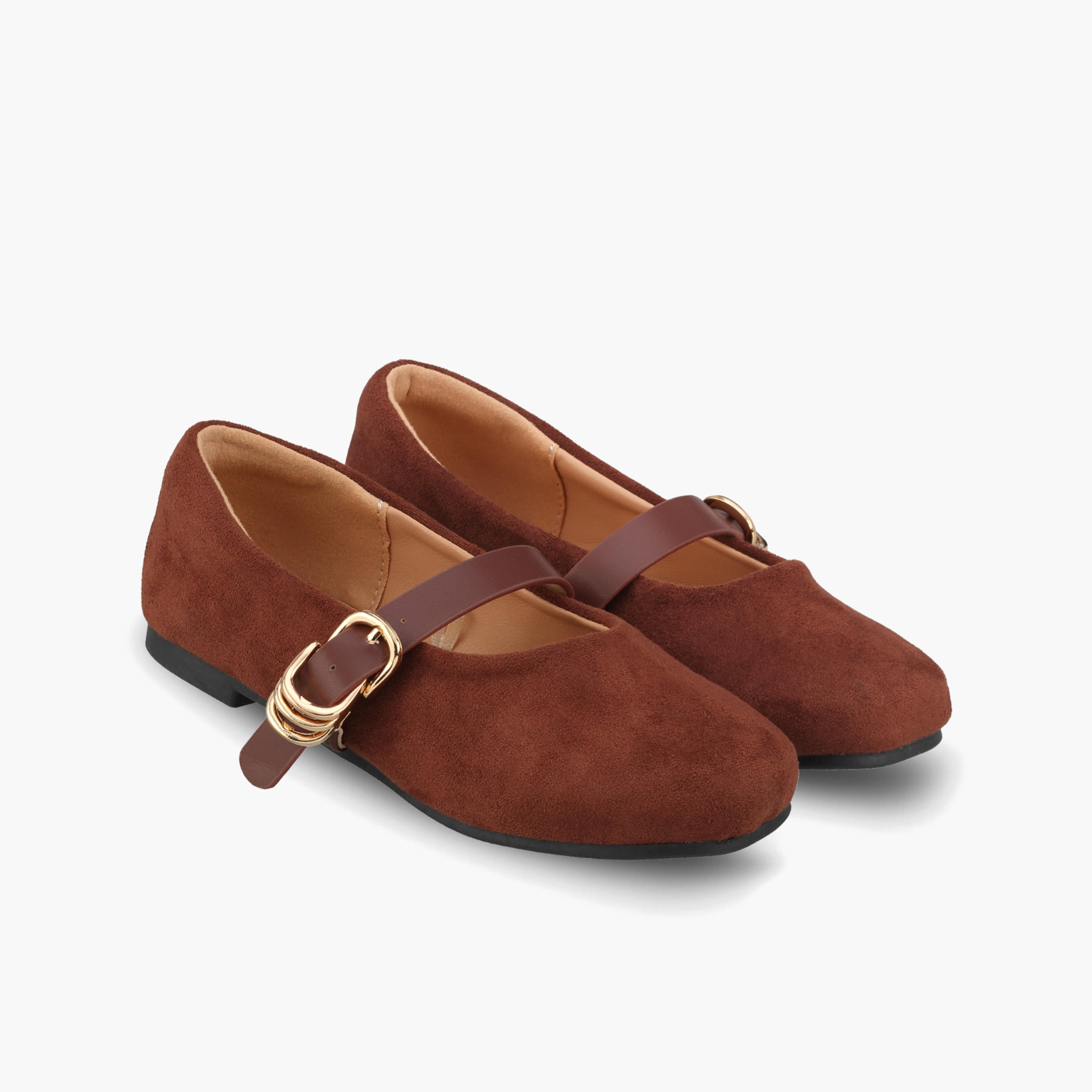 حذاء ماري جين بارز الملمس للفتيات من جونيورز-girls-shoes-ballerinas-image-1