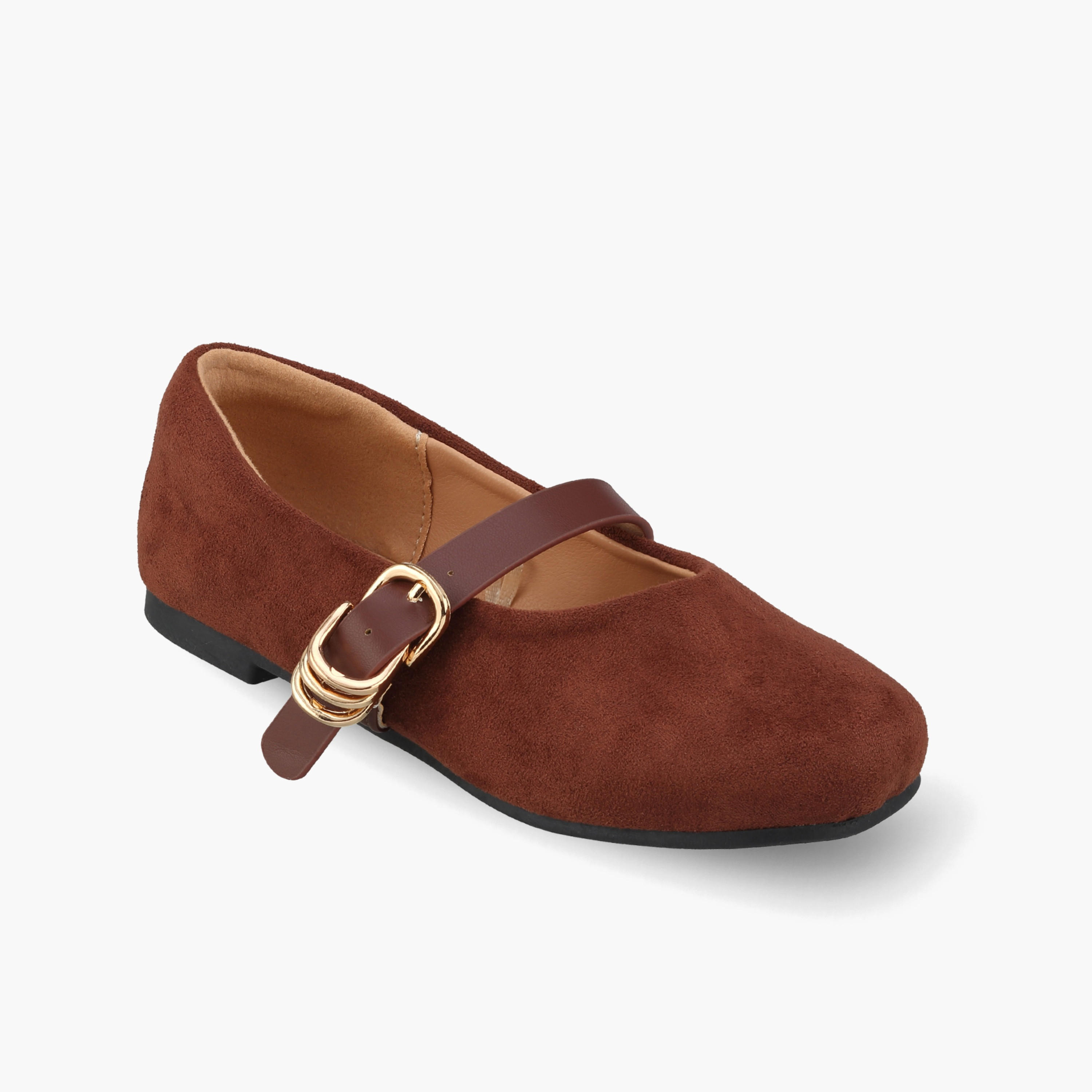 حذاء ماري جين بارز الملمس للفتيات من جونيورز-girls-shoes-ballerinas-image-2