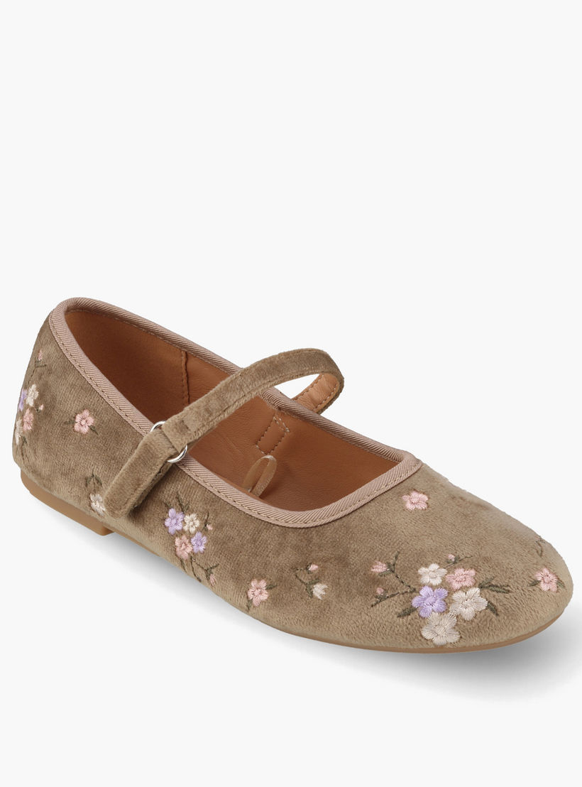 حذاء ماري جين بتطريز للفتيات من ليتل ميسي-girls-shoes-ballerinas-image-2