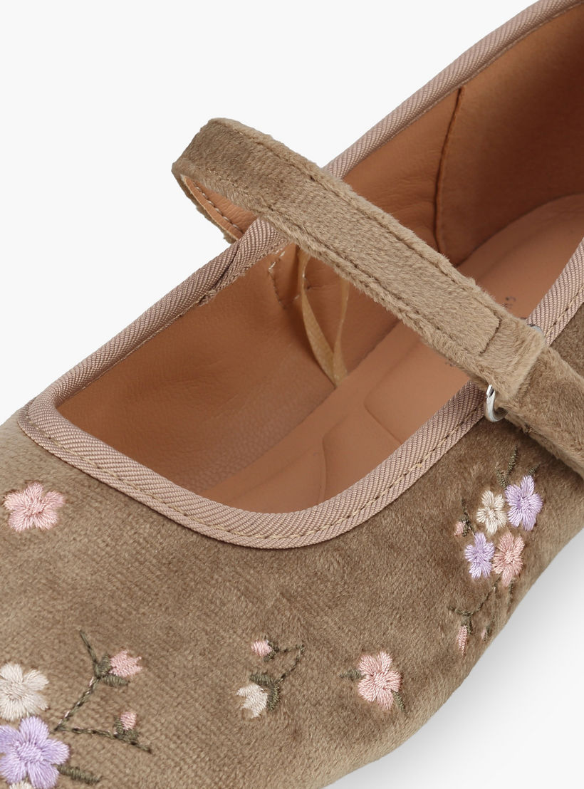 حذاء ماري جين بتطريز للفتيات من ليتل ميسي-girls-shoes-ballerinas-image-6