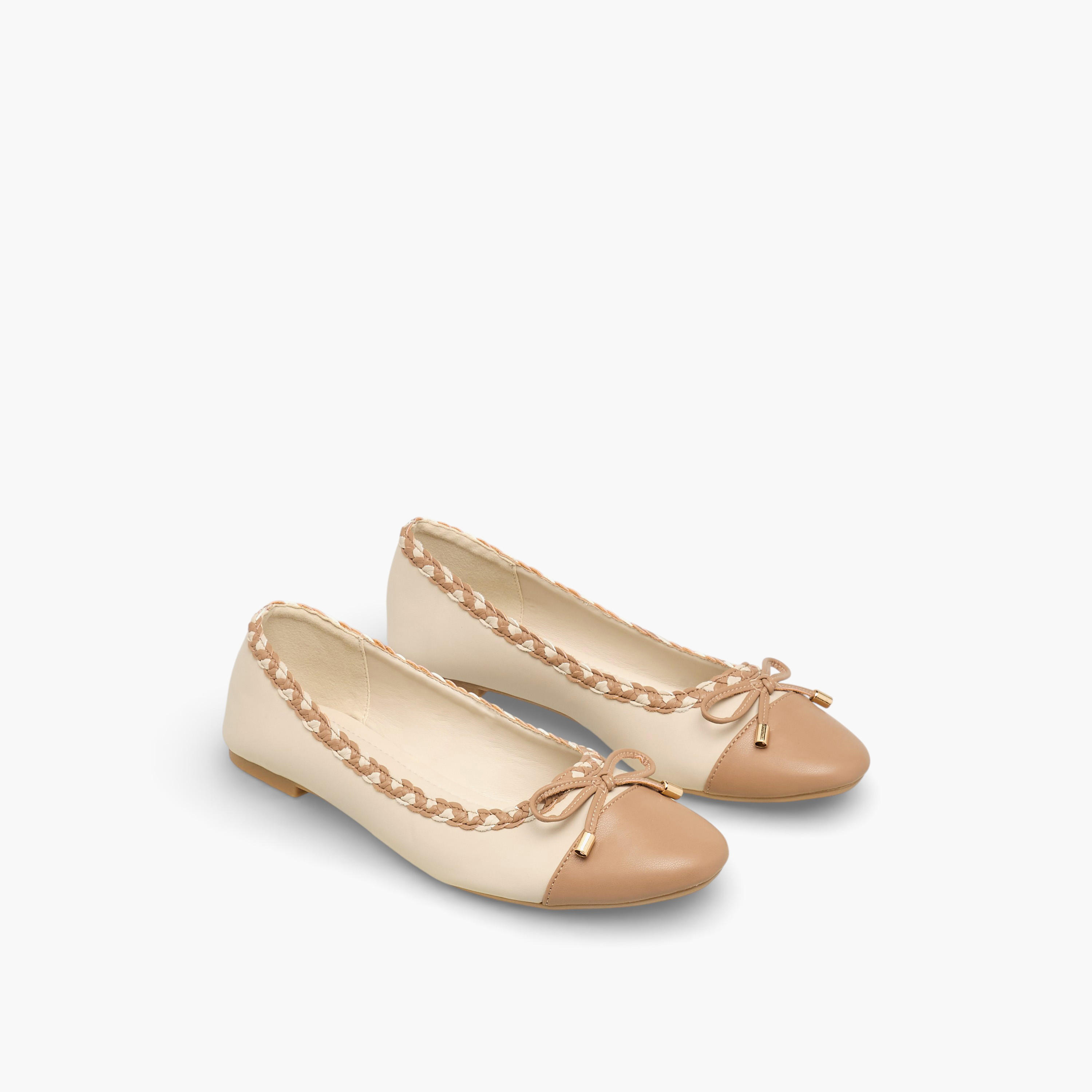 Flora Bella Women Braided Trim Ballerina Shoes-women-shoes-flats-ballerinas-image-1