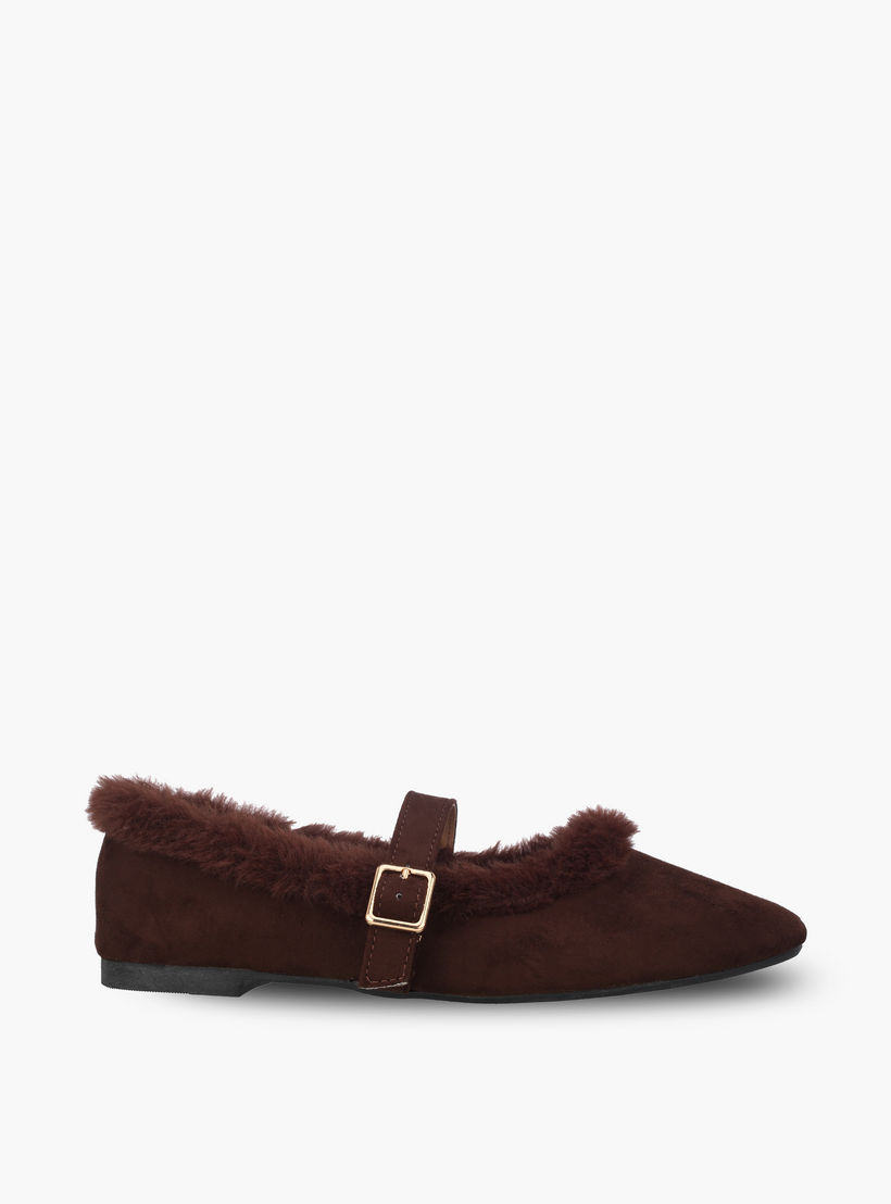 Flora Bella Women Faux Fur Mary Jane Shoes-women-shoes-ballerinas-image-3