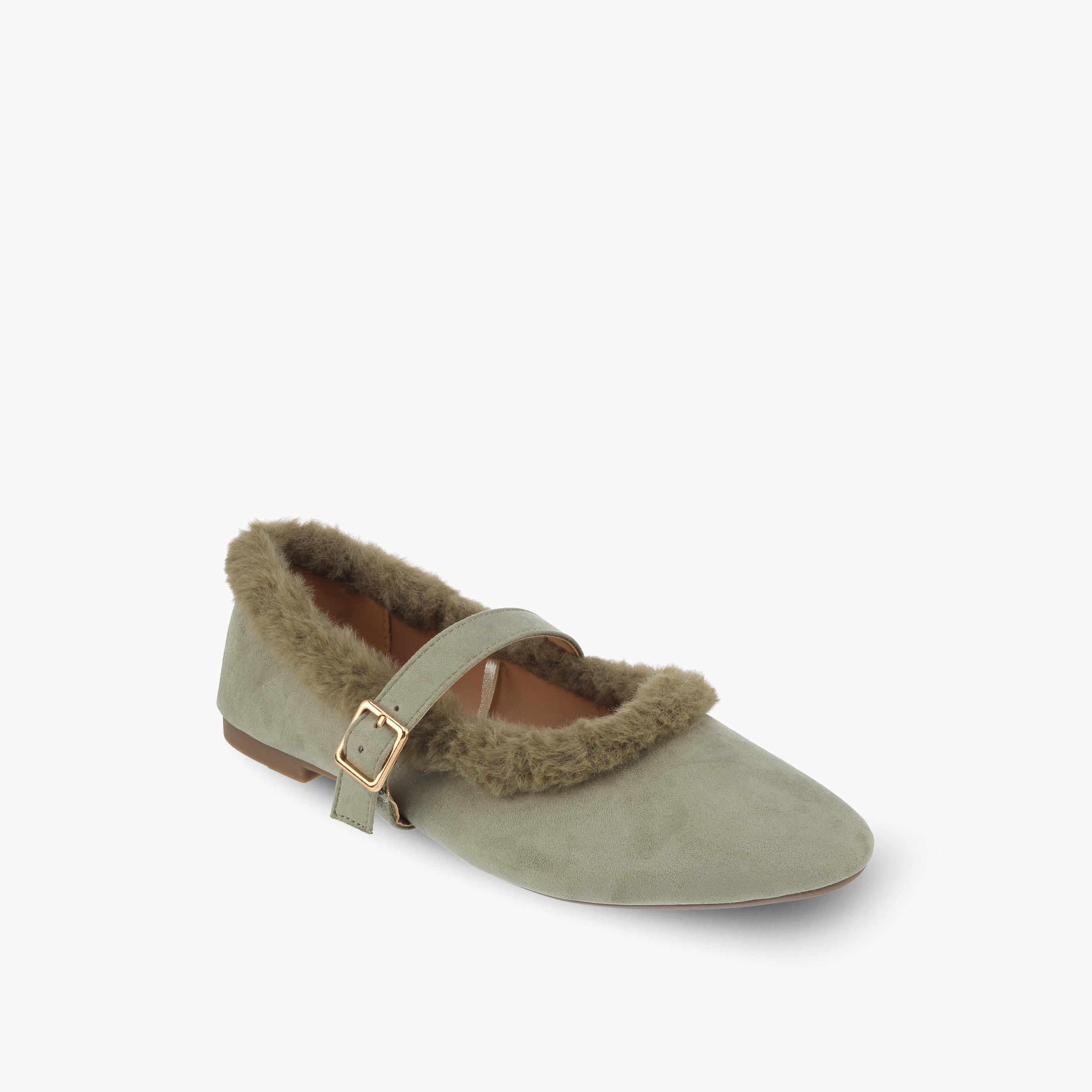 Flora Bella Women Faux Fur Mary Jane Shoes-women-shoes-ballerinas-image-2