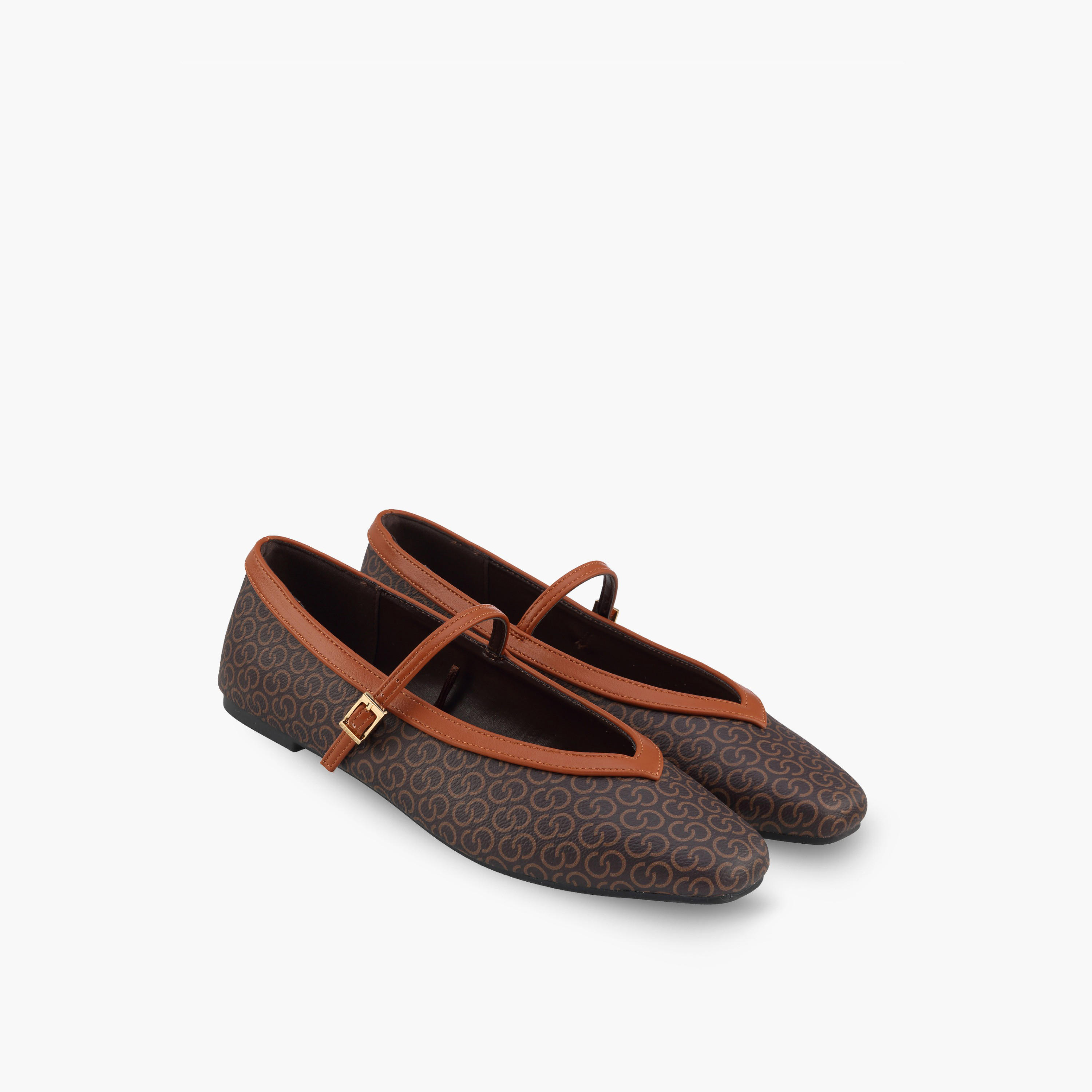 Celeste Women Monogram Print Mary Jane Shoes-women-shoes-ballerinas-image-1