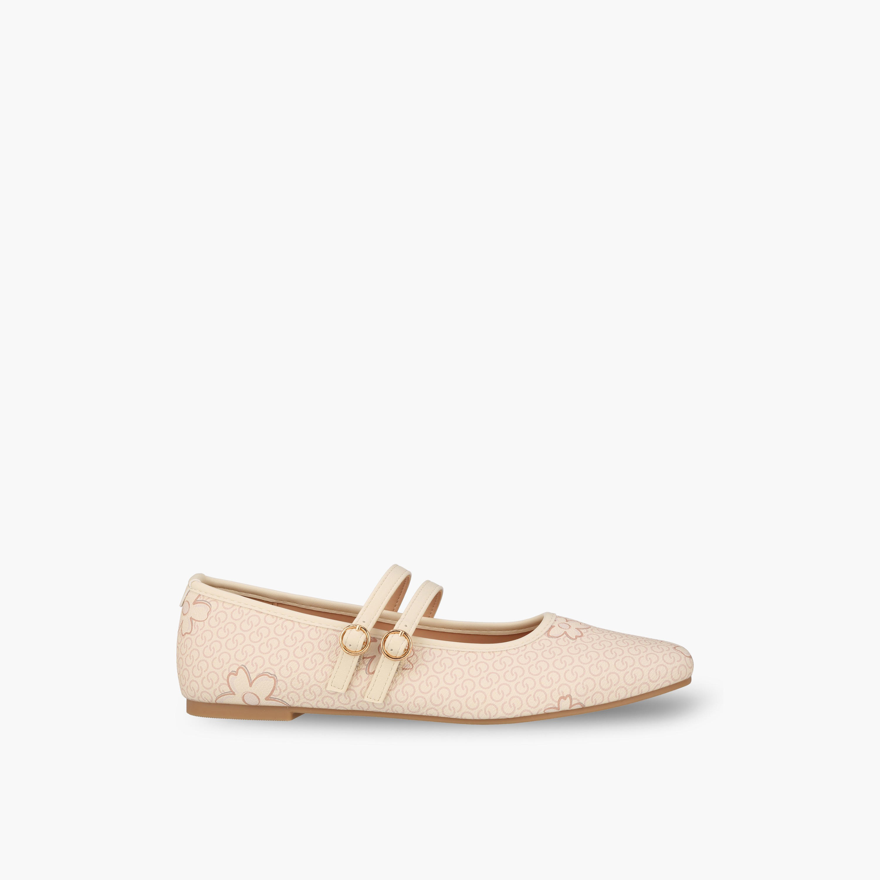 حذاء ماري جين بحزام مزدوج وطبعات للنساء من سيليست-women-shoes-ballerinas-image-3